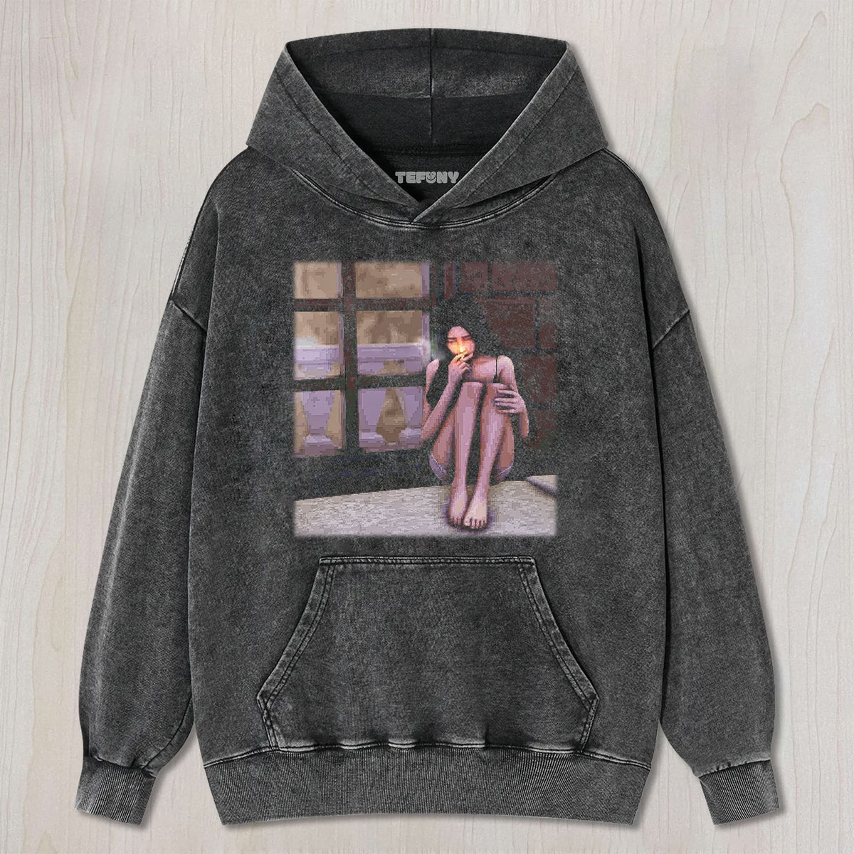 ALICE LIDDELL SMOKING (PIXELS) UNISEX TEE, TANK TOP, LAYERED LS, SWEATSHIRT & HOODIE