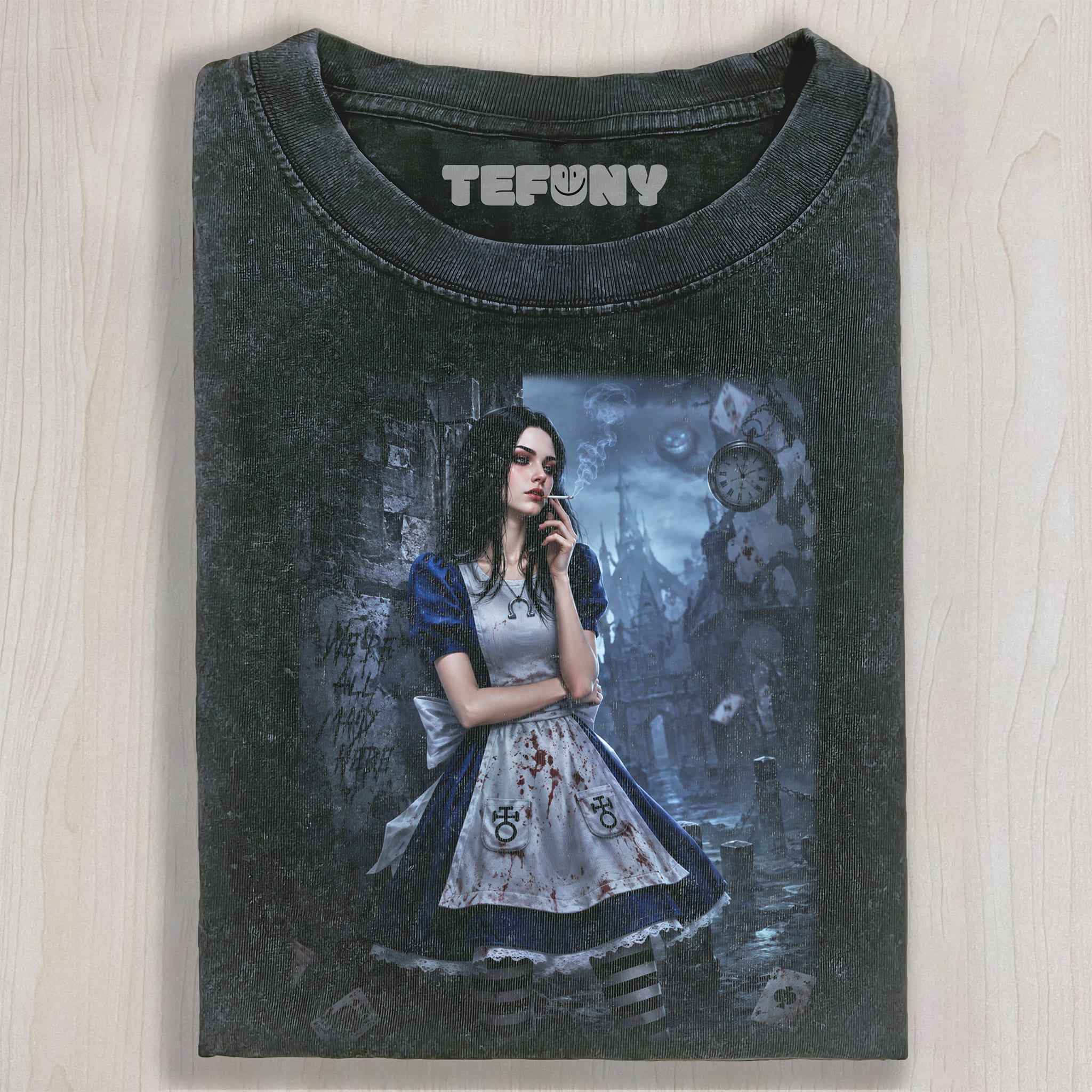ALICE MADNESS RETURNS V4 UNISEX TEE, TANK TOP, LAYERED LS, SWEATSHIRT & HOODIE