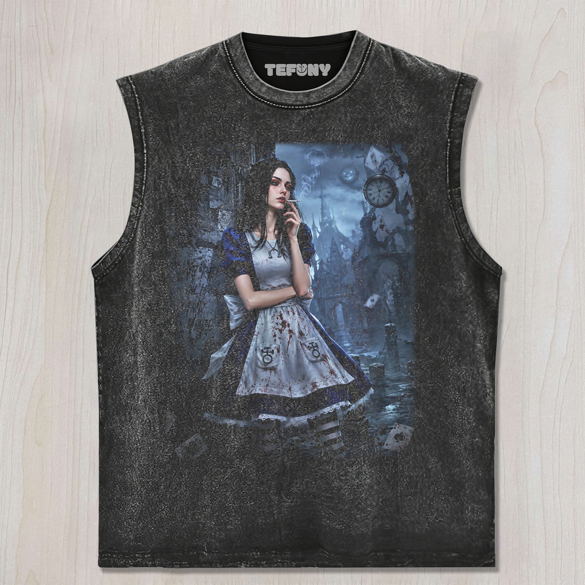 ALICE MADNESS RETURNS V4 UNISEX TEE, TANK TOP, LAYERED LS, SWEATSHIRT & HOODIE