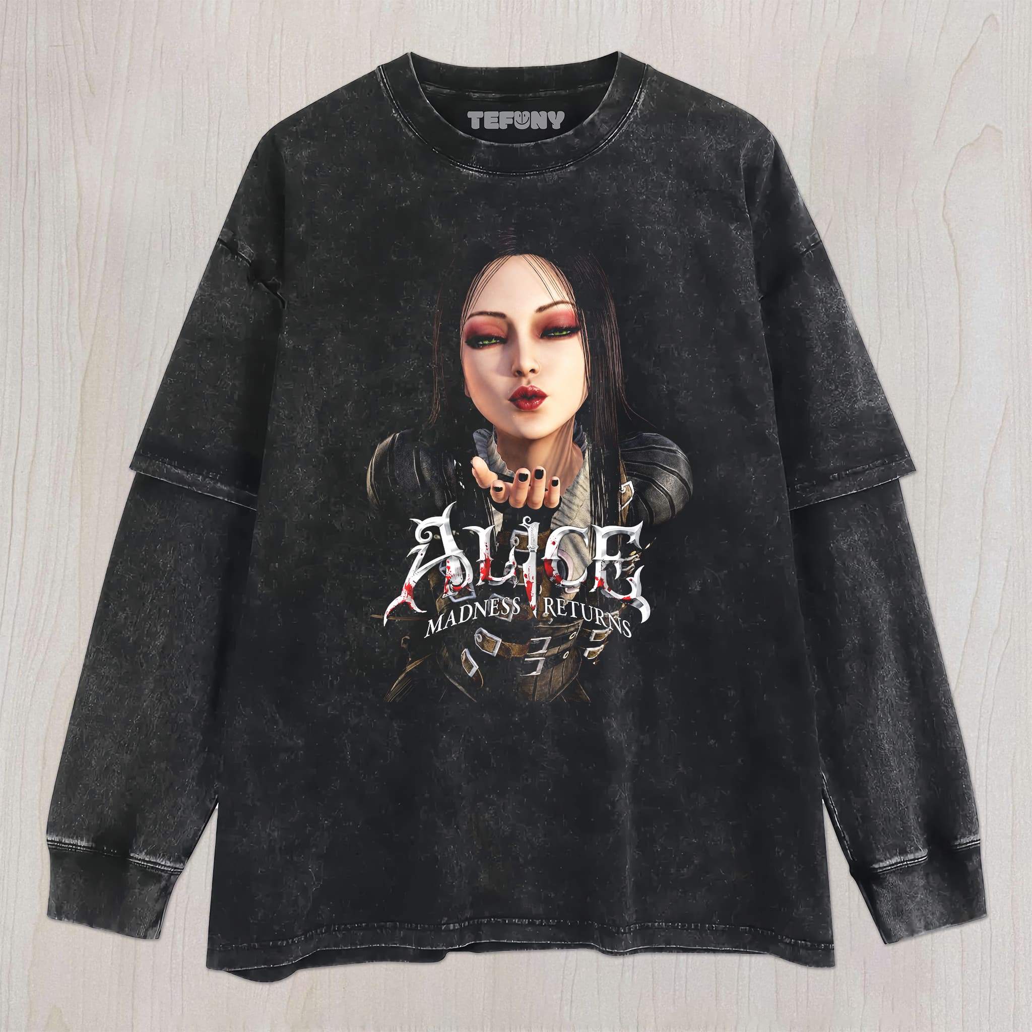 ALICE MADNESS RETURNS V5 UNISEX TEE, TANK TOP, LAYERED LS, SWEATSHIRT & HOODIE
