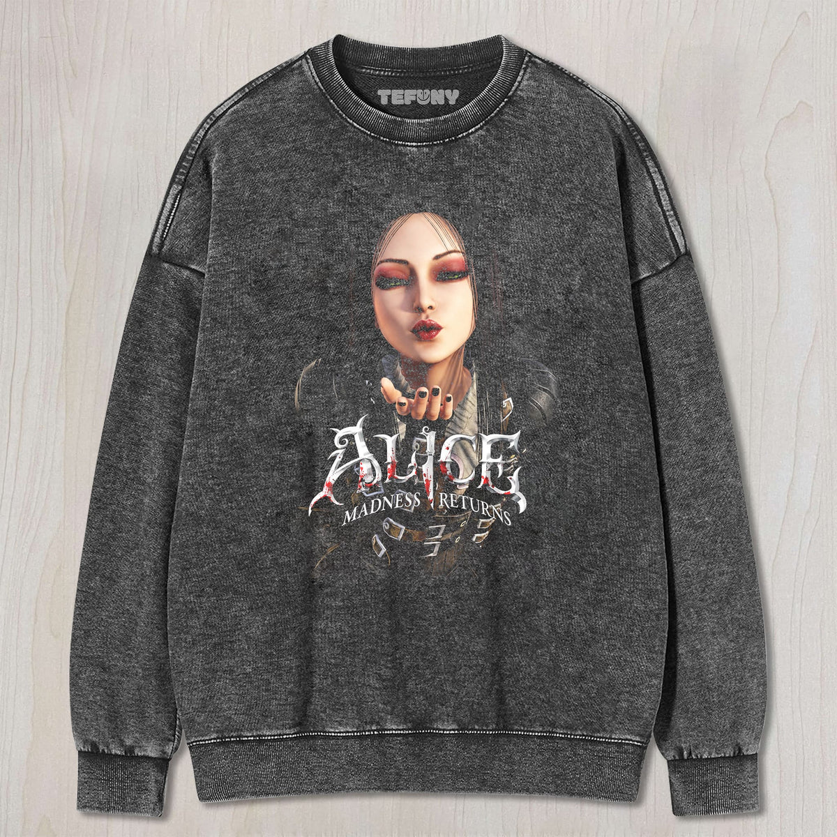 ALICE MADNESS RETURNS V5 UNISEX TEE, TANK TOP, LAYERED LS, SWEATSHIRT & HOODIE