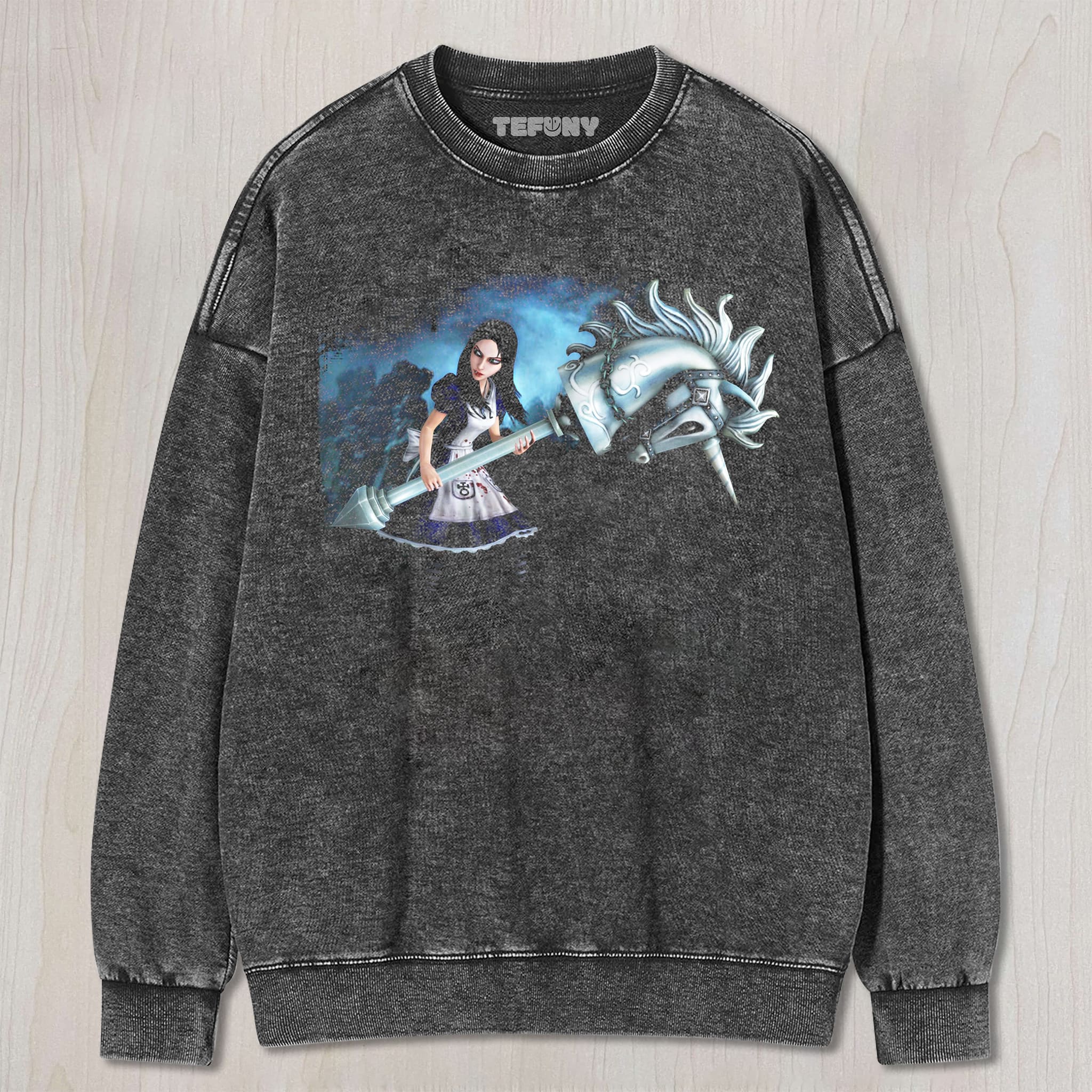 ALICE MADNESS RETURNS V7 UNISEX TEE, TANK TOP, LAYERED LS, SWEATSHIRT & HOODIE
