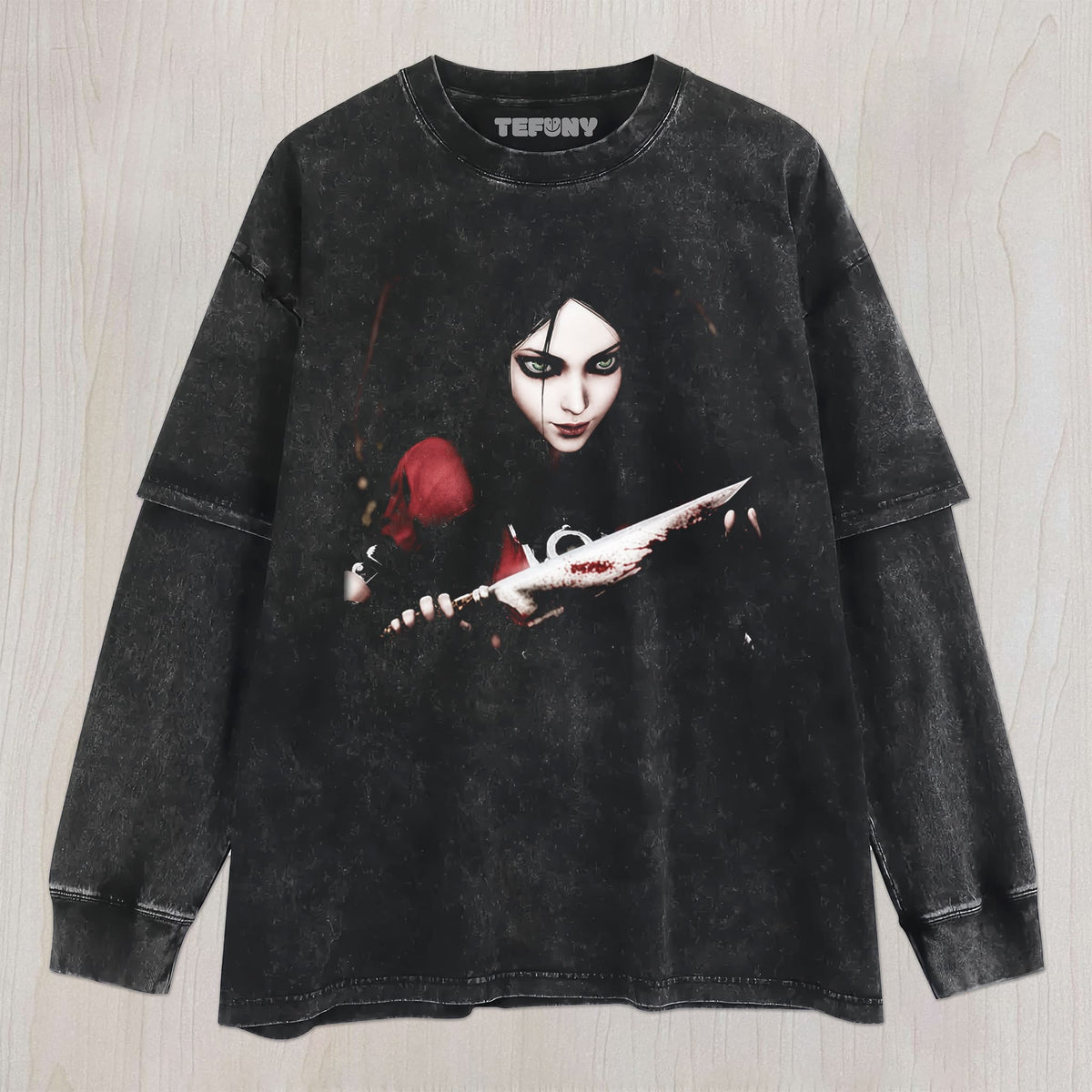ALICE MADNESS RETURNS V9 UNISEX TEE, TANK TOP, LAYERED LS, SWEATSHIRT & HOODIE