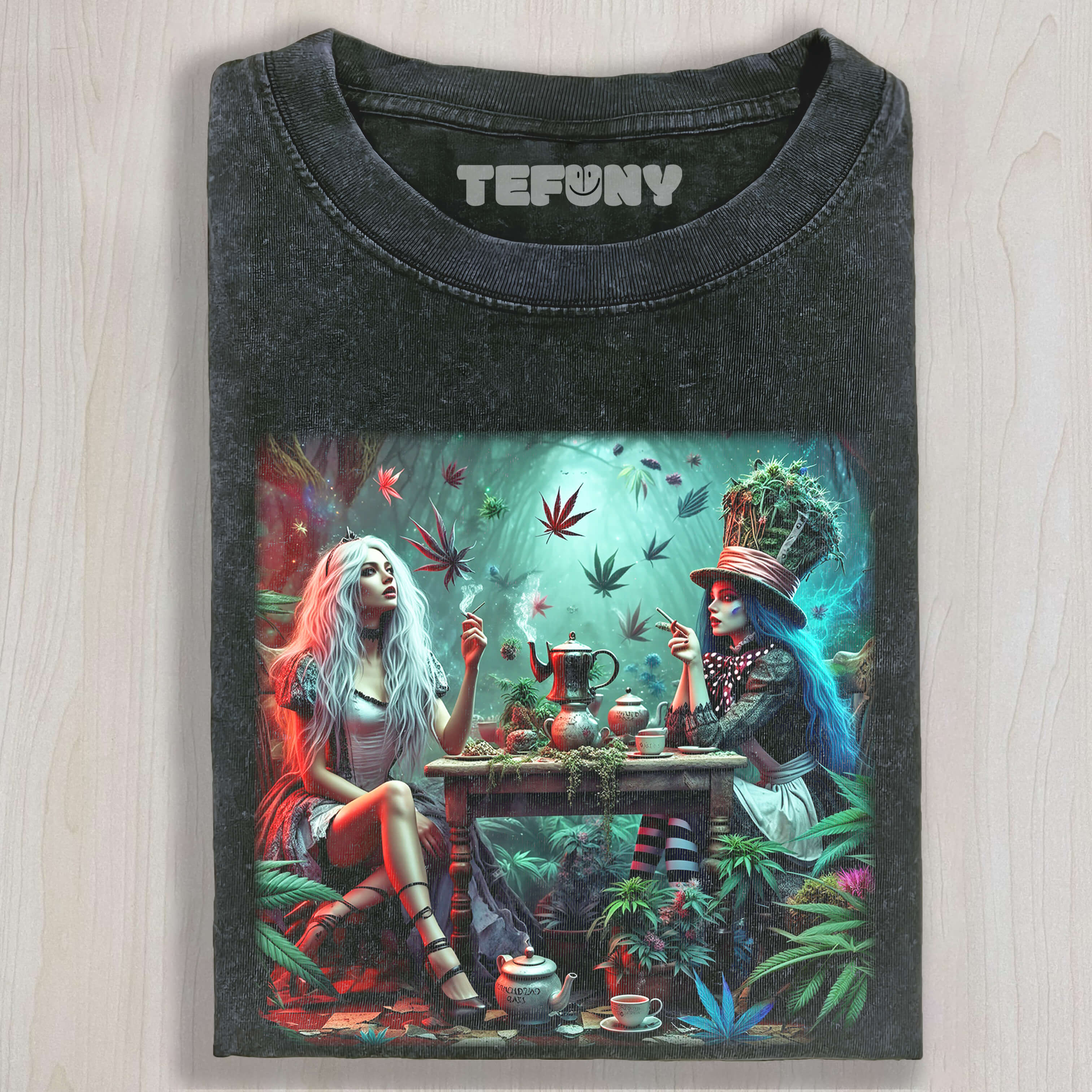 ALICE AND MAD HATTER SMOKE TEE & SWEAT & HOOD