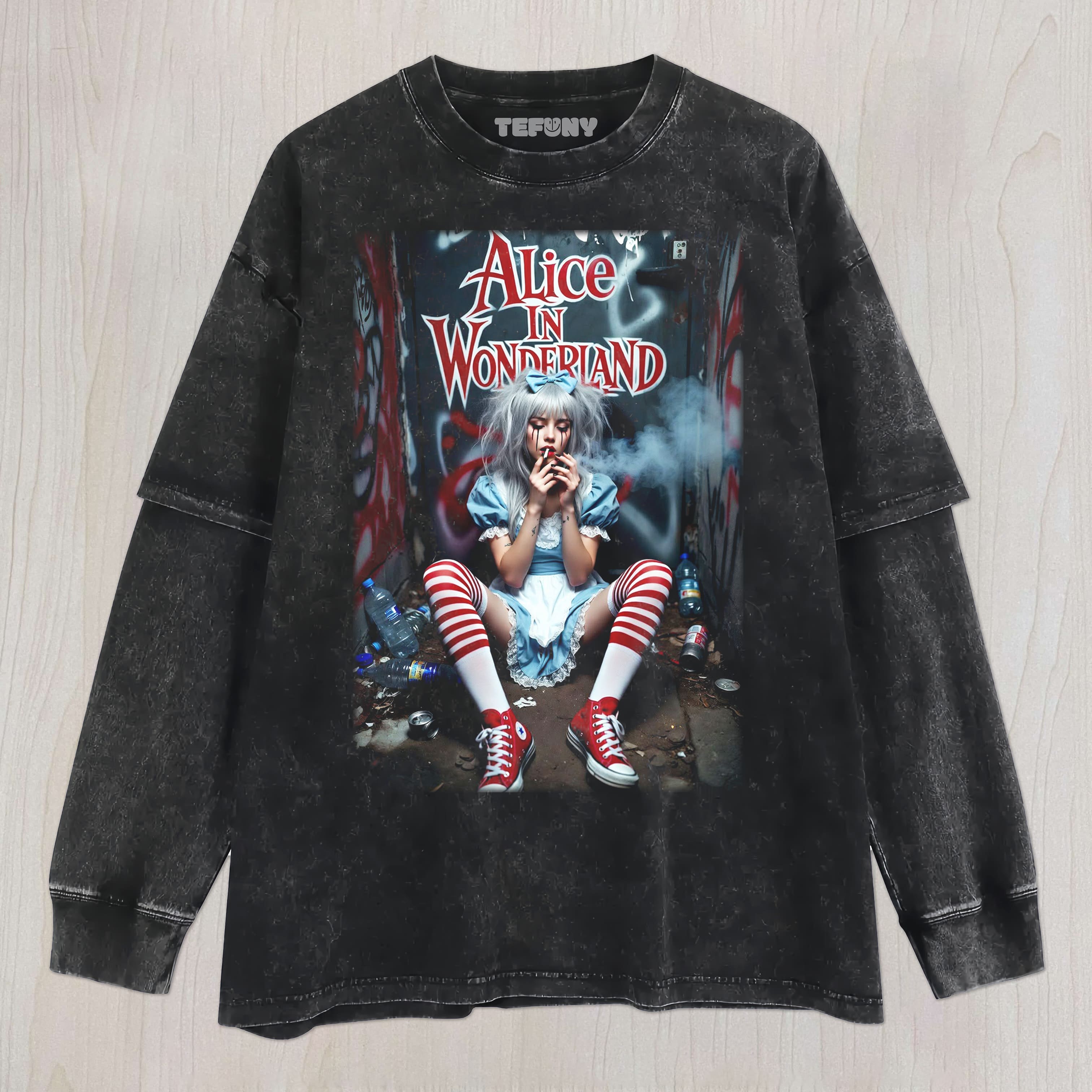ALICE IN WONDERLAND N4 UNISEX TEE, TANK TOP, LAYERED LS, SWEATSHIRT & HOODIE