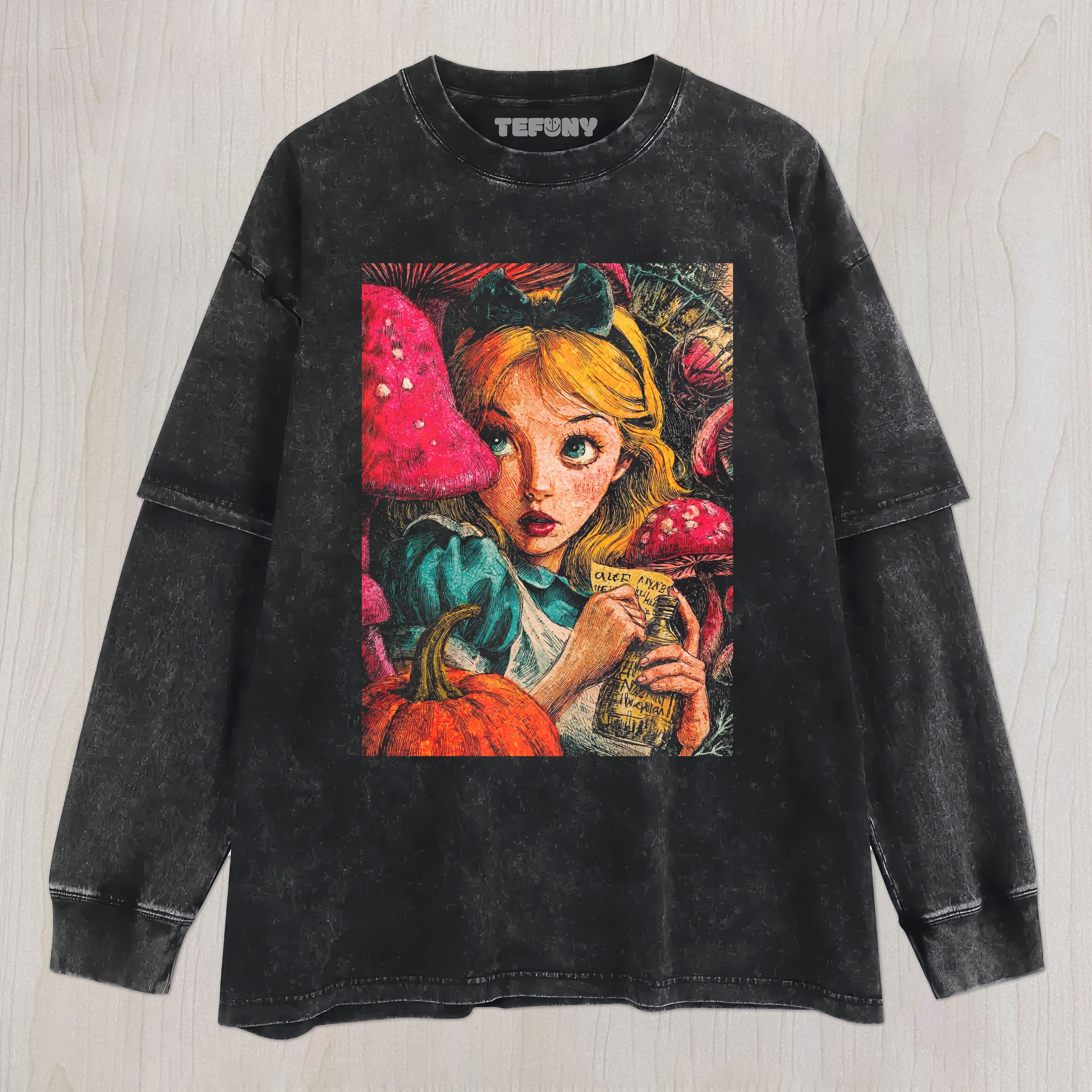 ALICE IN WONDERLAND UNISEX TEE, TANK TOP, LAYERED LS, SWEATSHIRT & HOODIE
