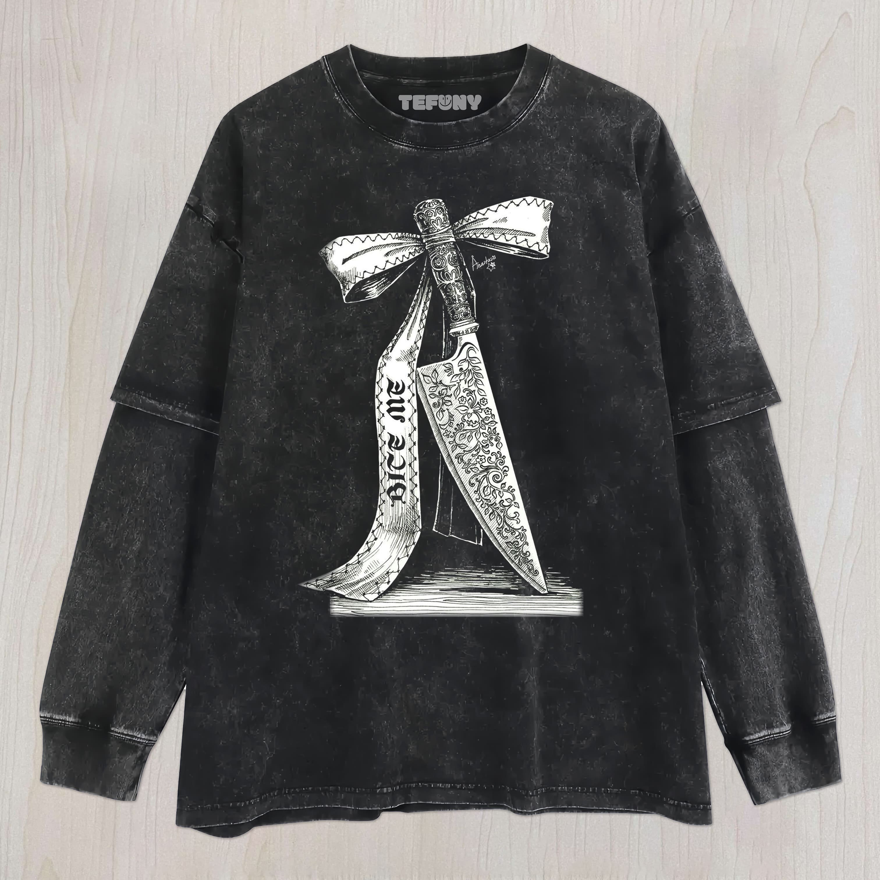 ALICE MADNESS RETURNS KNIFE UNISEX TEE, TANK TOP, LAYERED LS, SWEATSHIRT & HOODIE