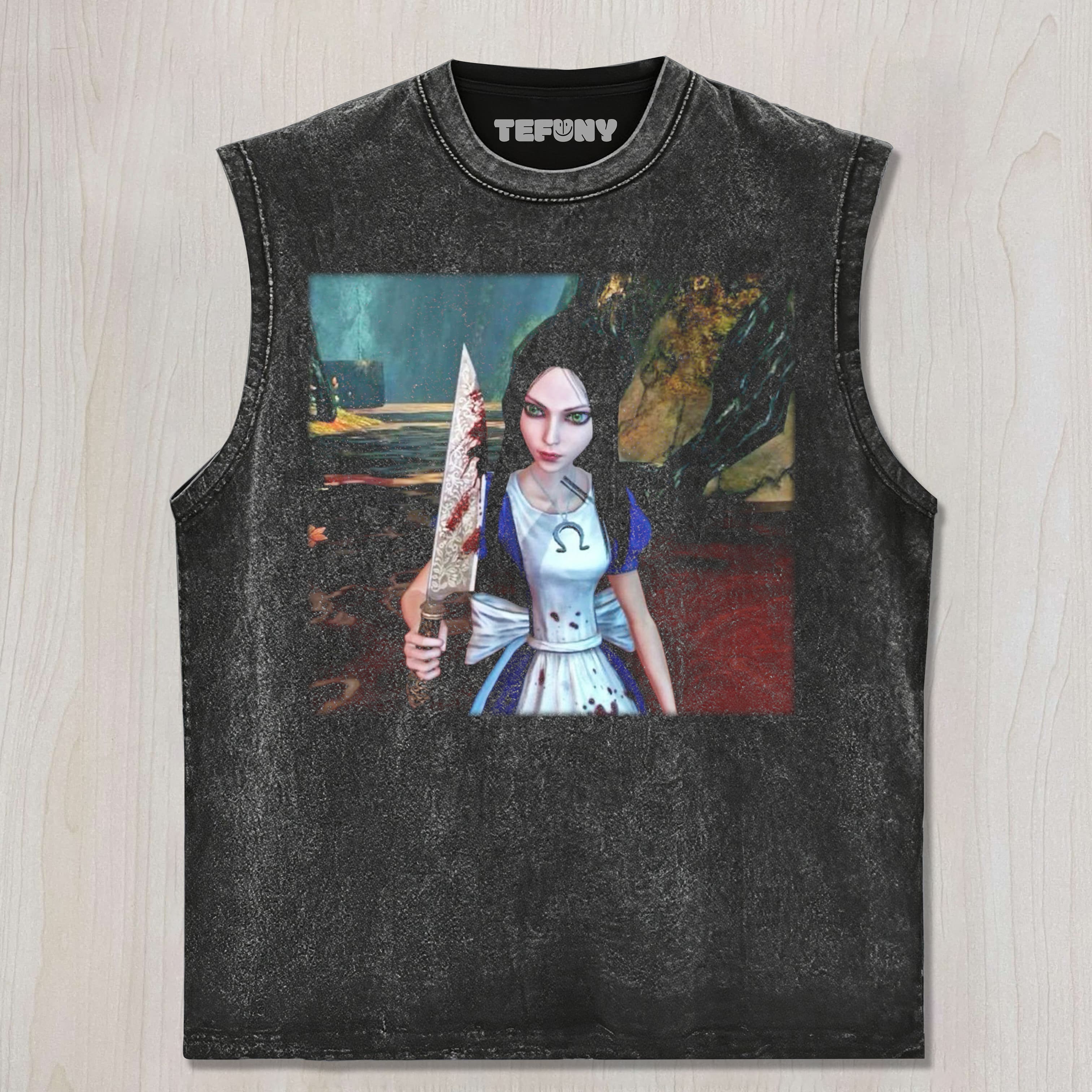 ALICE MADNESS RETURNS V2 UNISEX TEE, TANK TOP, LAYERED LS, SWEATSHIRT & HOODIE