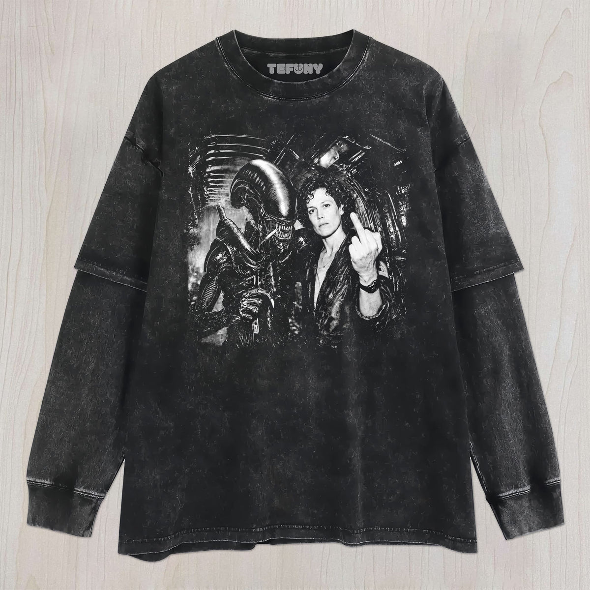 ALIEN RIPLEY MIDDLE FINGER UNISEX TEE, TANK TOP, LAYERED LS, SWEATSHIRT & HOODIE