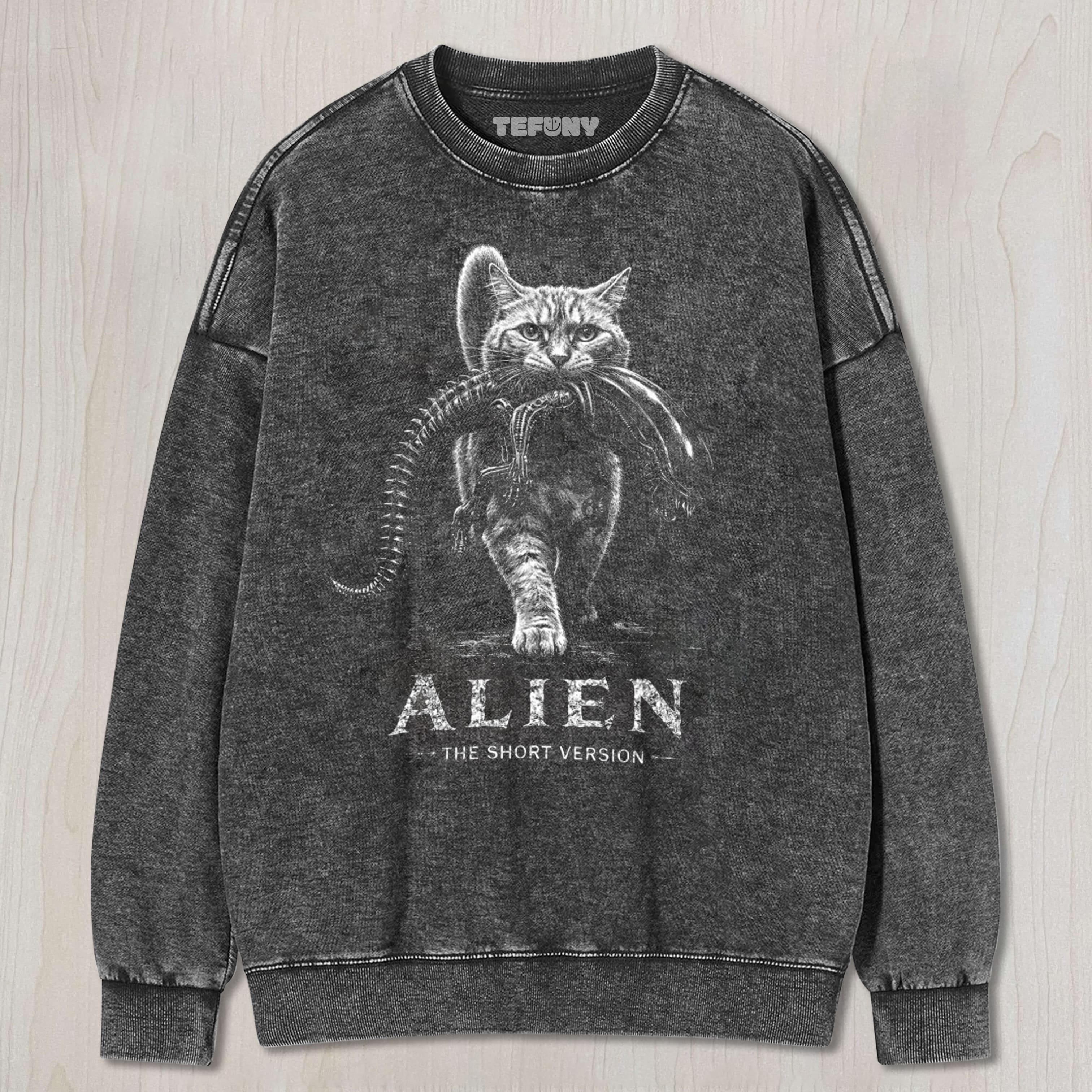 ALIEN THE SHORT VERSION CAT UNISEX TEE, TANK TOP, LAYERED LS, SWEATSHIRT & HOODIE