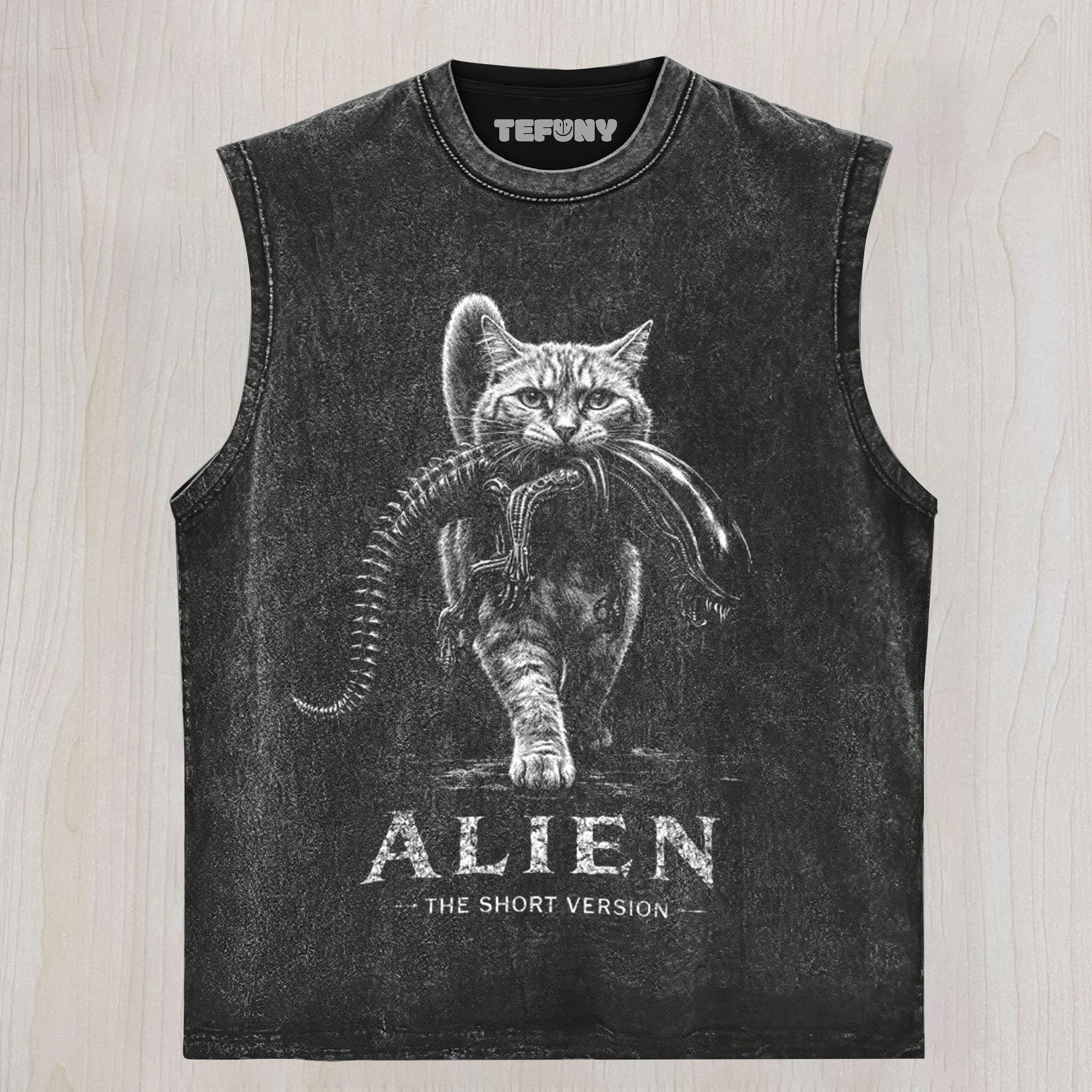 ALIEN THE SHORT VERSION CAT UNISEX TEE, TANK TOP, LAYERED LS, SWEATSHIRT & HOODIE