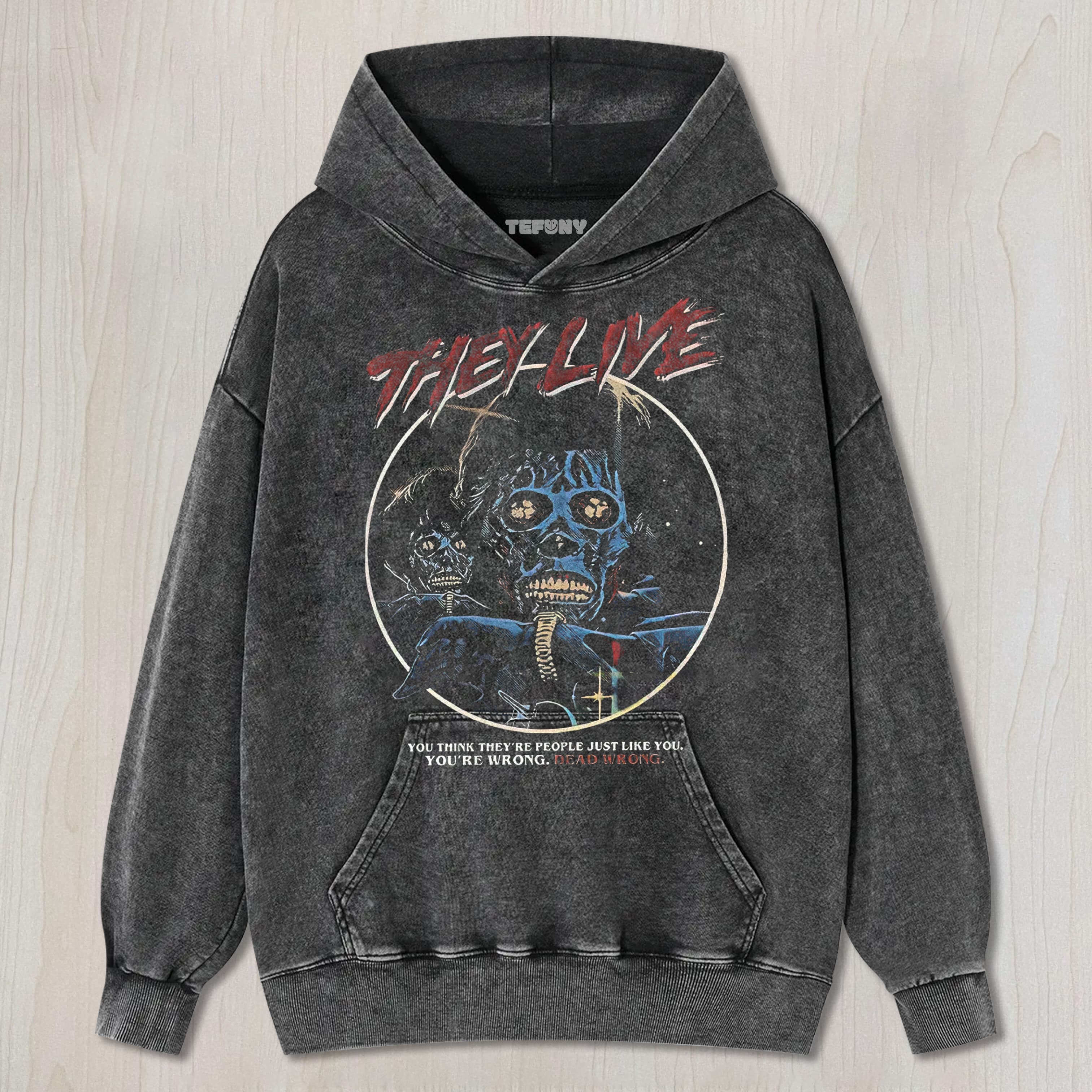 ALIEN HORROR PORTRAIT GRAPHIC VINTAGE WASHED UNISEX TEE, TANK TOP, LAYERED LS, SWEATSHIRT & HOODIE