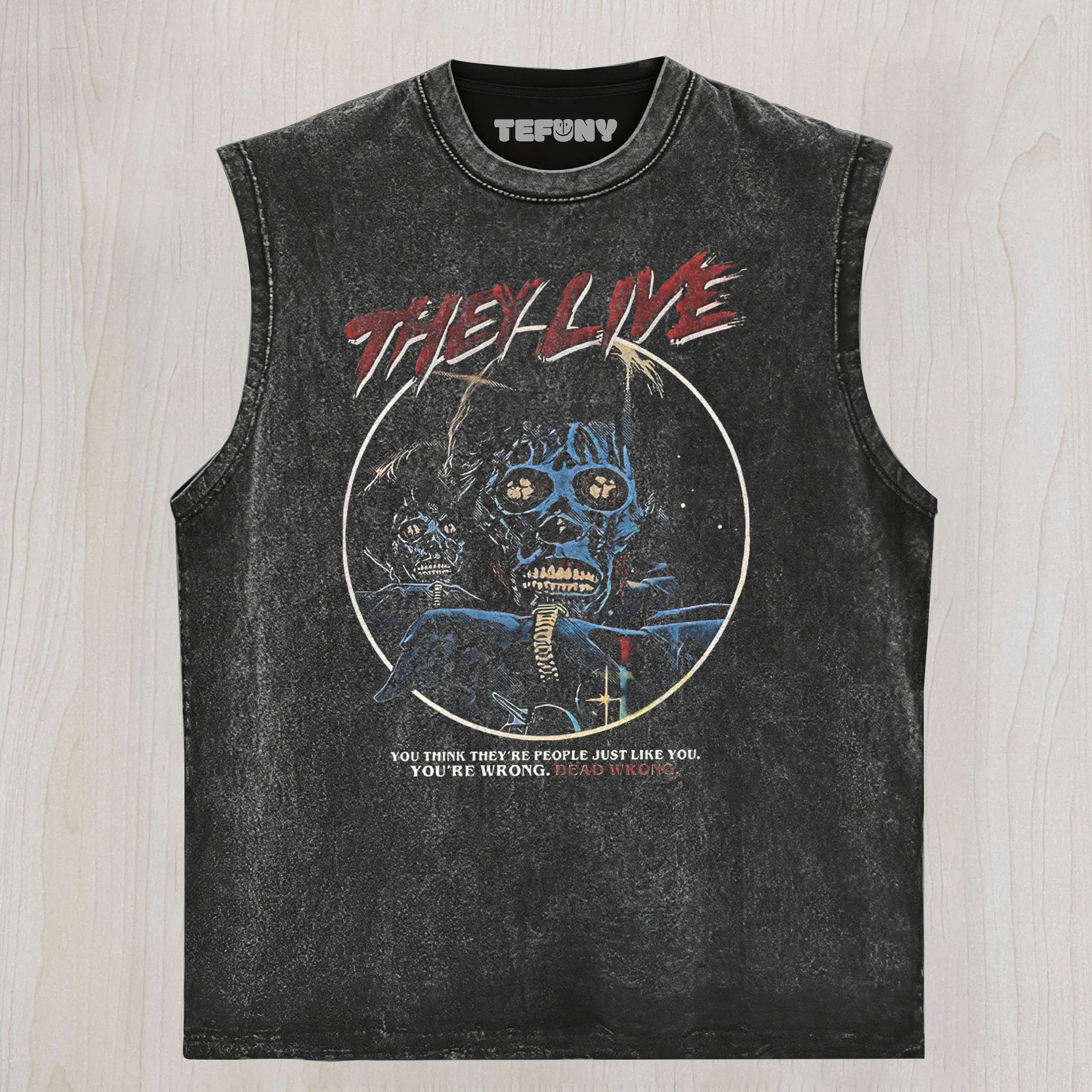 ALIEN HORROR PORTRAIT GRAPHIC VINTAGE WASHED UNISEX TEE, TANK TOP, LAYERED LS, SWEATSHIRT & HOODIE