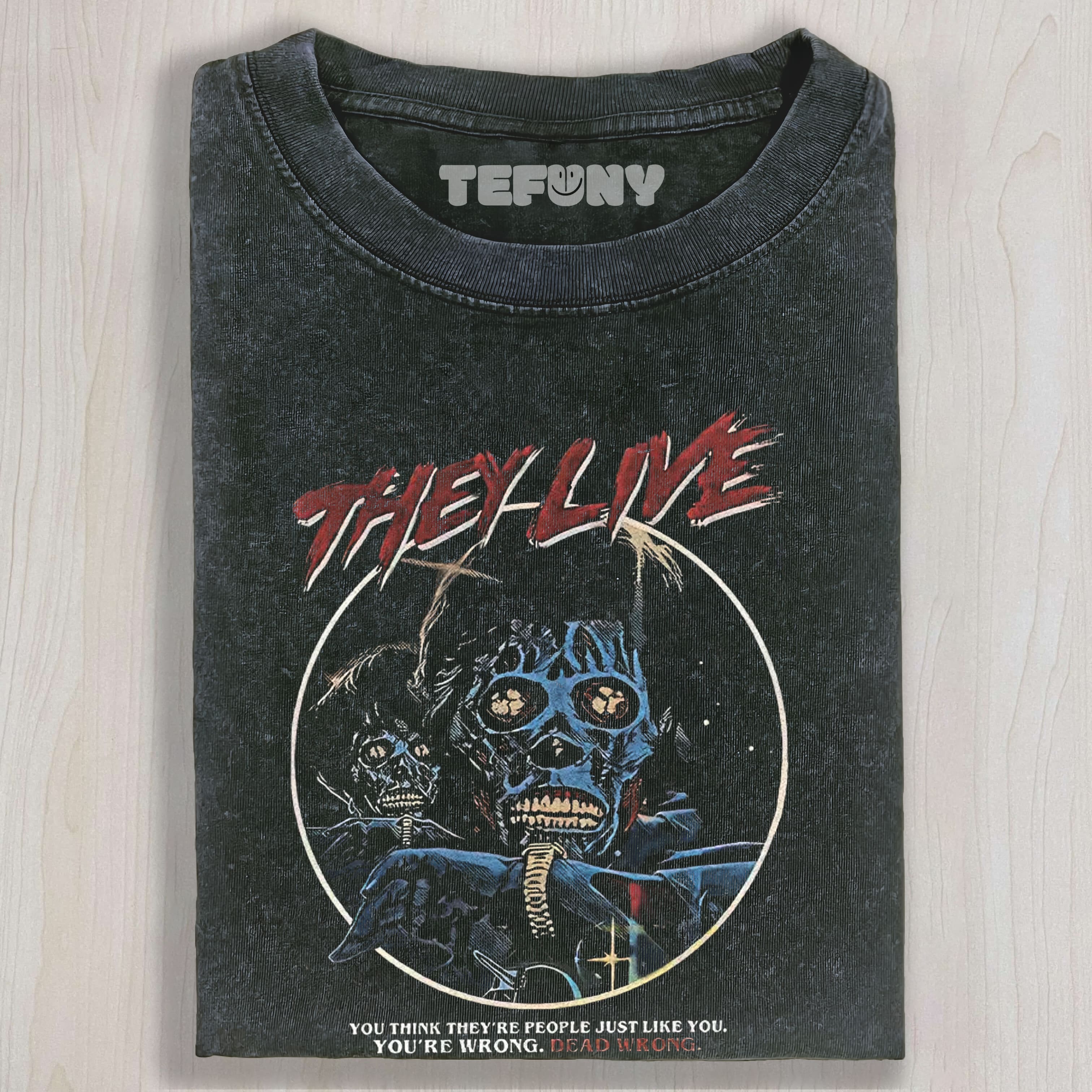 ALIEN HORROR PORTRAIT GRAPHIC VINTAGE WASHED UNISEX TEE, TANK TOP, LAYERED LS, SWEATSHIRT & HOODIE