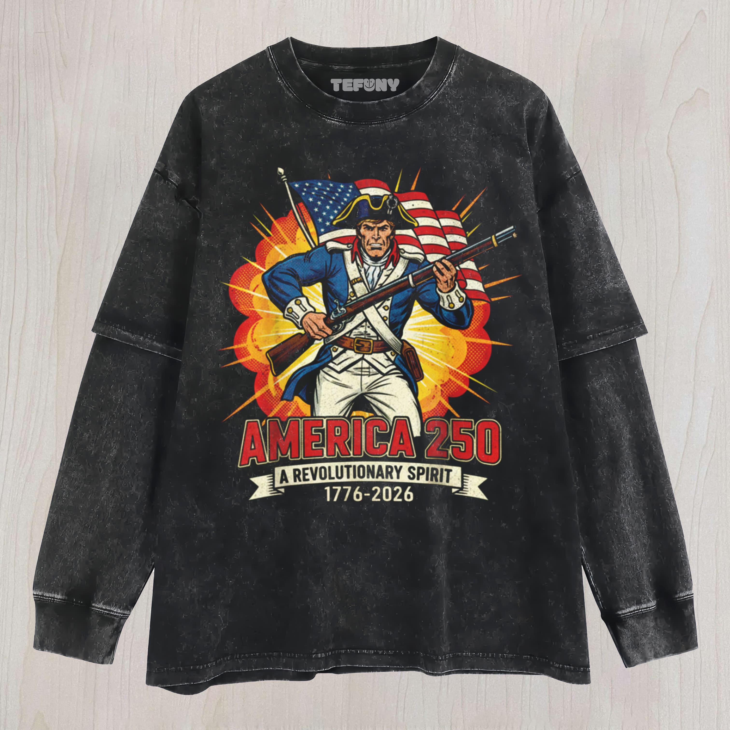 AMERICA 250 UNISEX TEE, TANK TOP, LAYERED LS, SWEATSHIRT & HOODIE