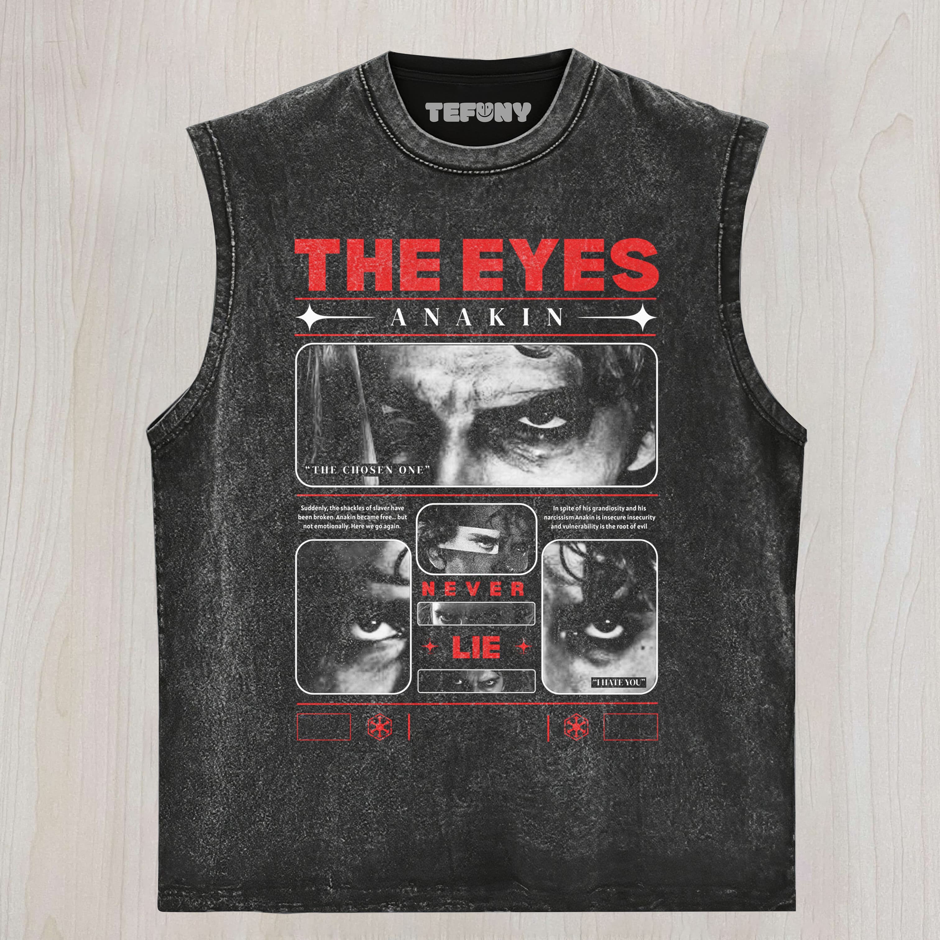 ANAKIN SKYWALKER EYES NEVER LIE TANK TOP