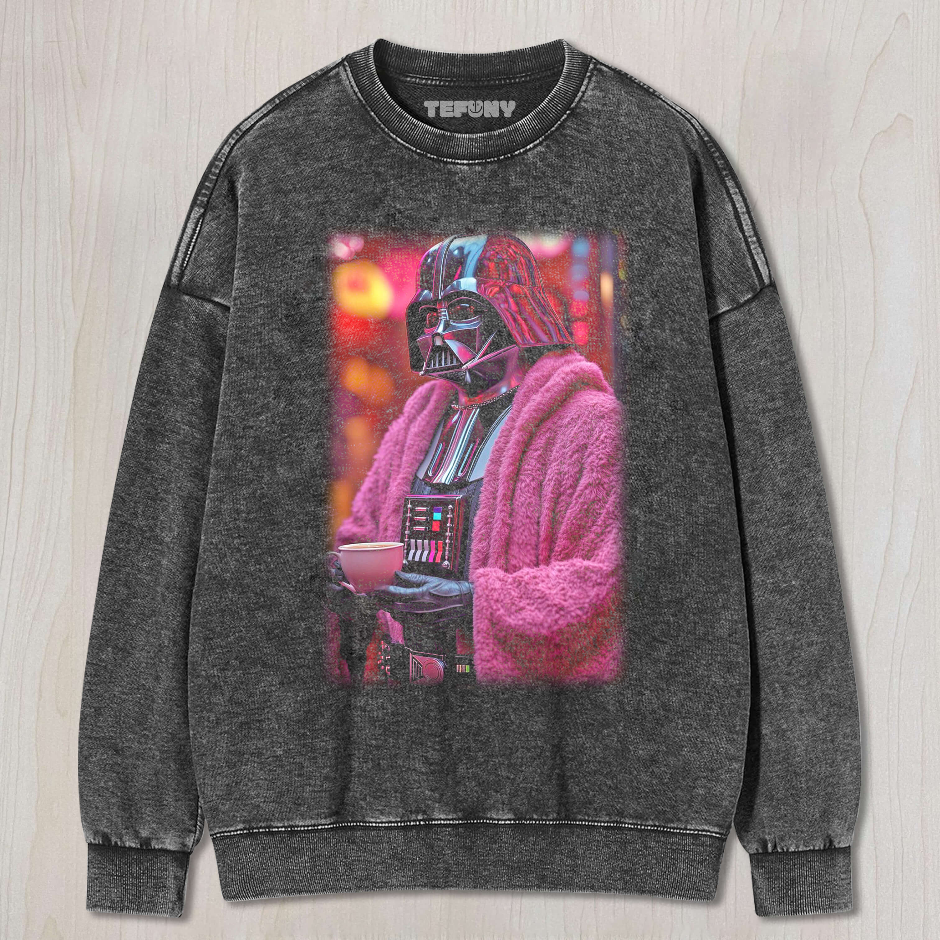 ANAKIN SKYWALKER IN PINK CLOTHES DRINKING COFFEE T-SHIRT