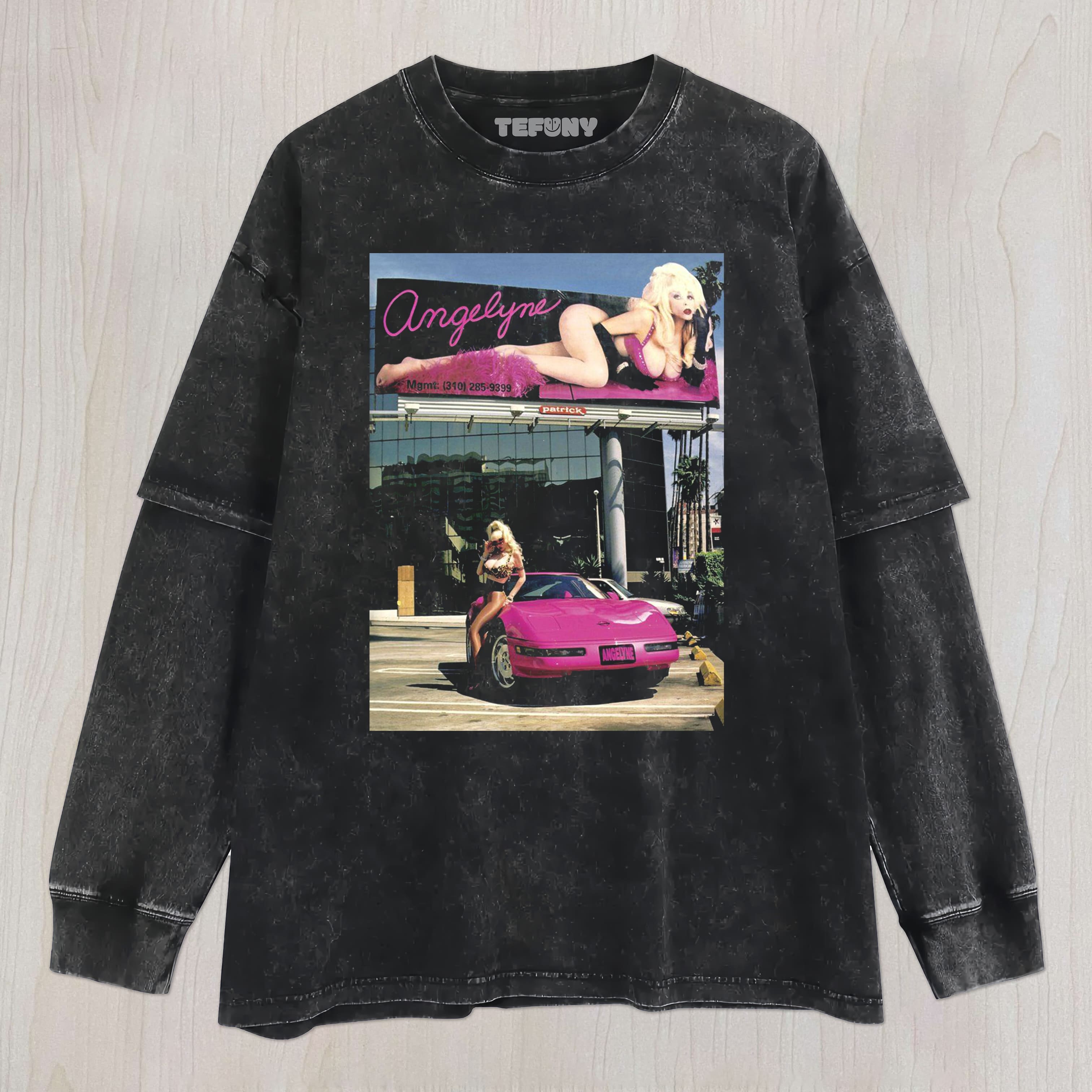 ANGELYNE POSING UNISEX TEE, TANK TOP, LAYERED LS, SWEATSHIRT & HOODIE