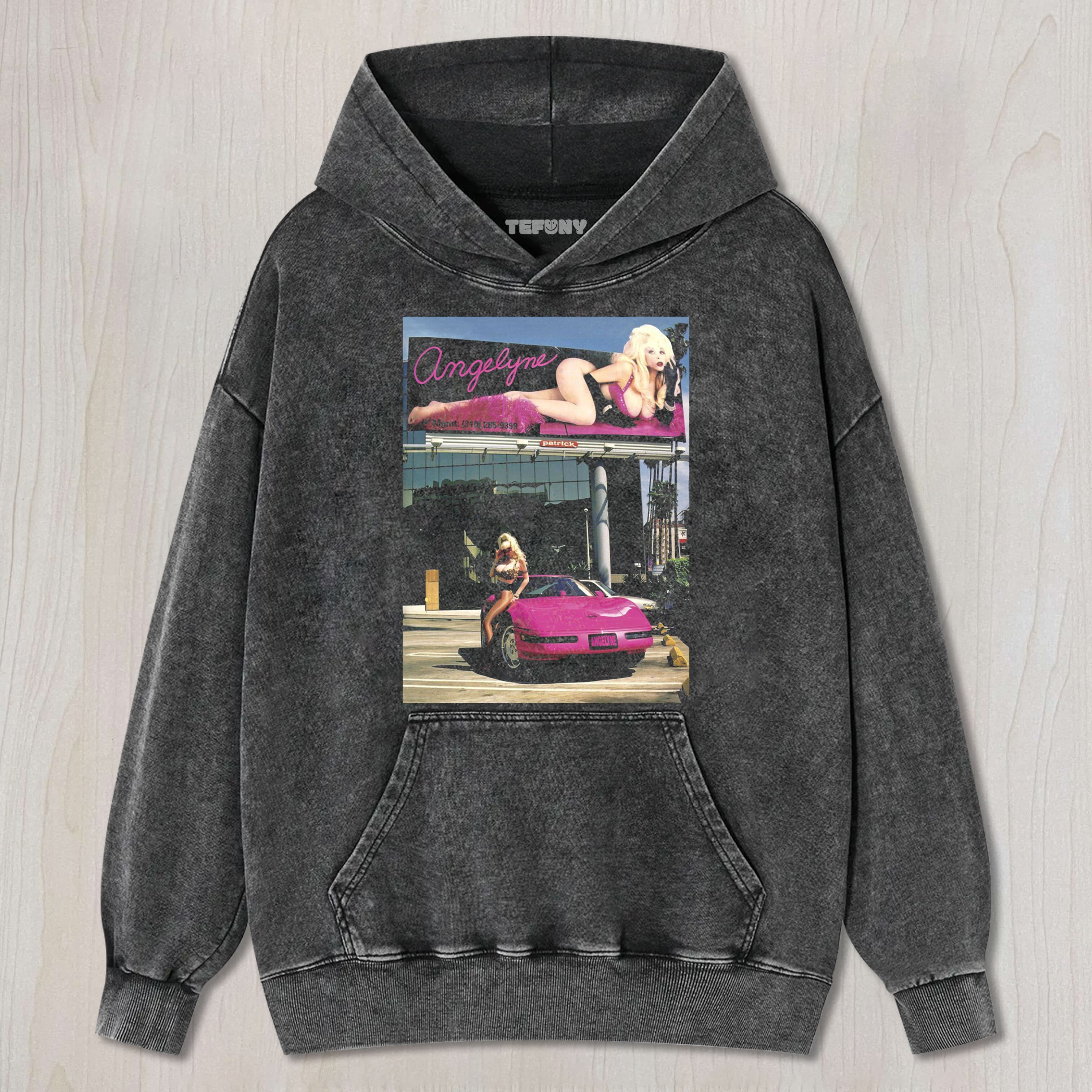 ANGELYNE POSING UNISEX TEE, TANK TOP, LAYERED LS, SWEATSHIRT & HOODIE