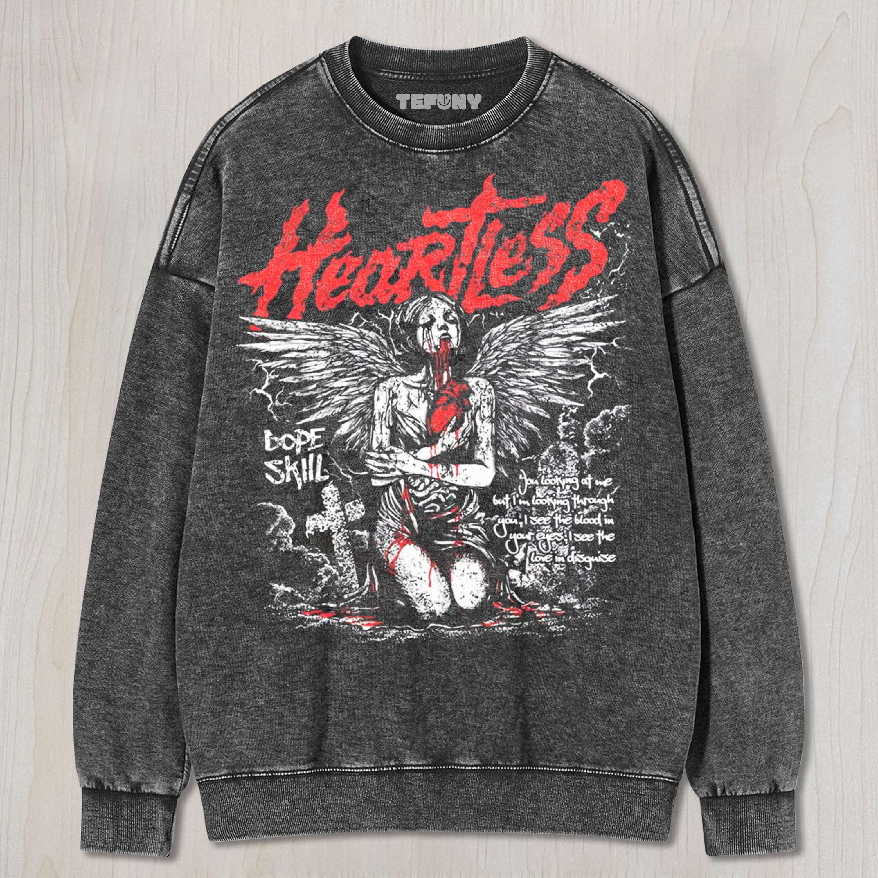 ANGEL WITH A PIERCED HEART T-SHIRT