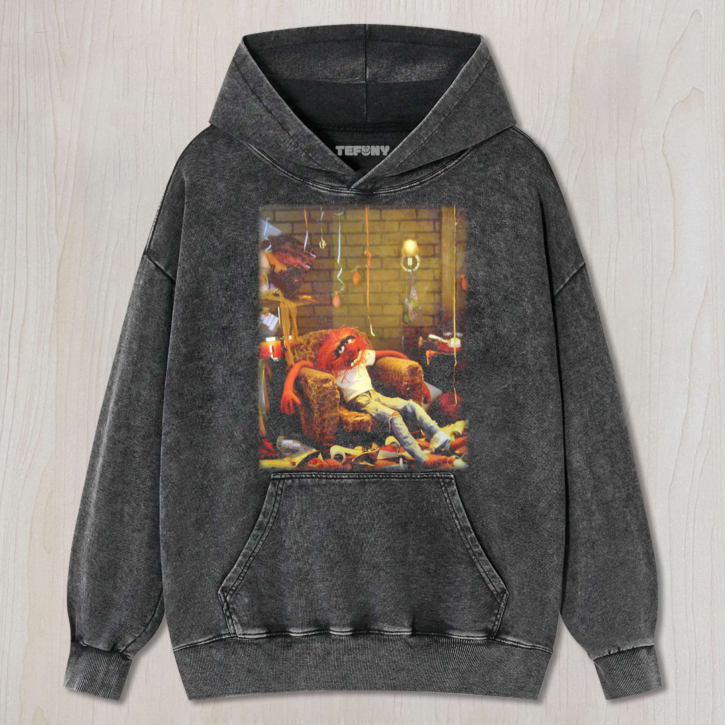 ANIMAL SLUMPED INTO A CHAIR TEE & SWEAT & HOOD