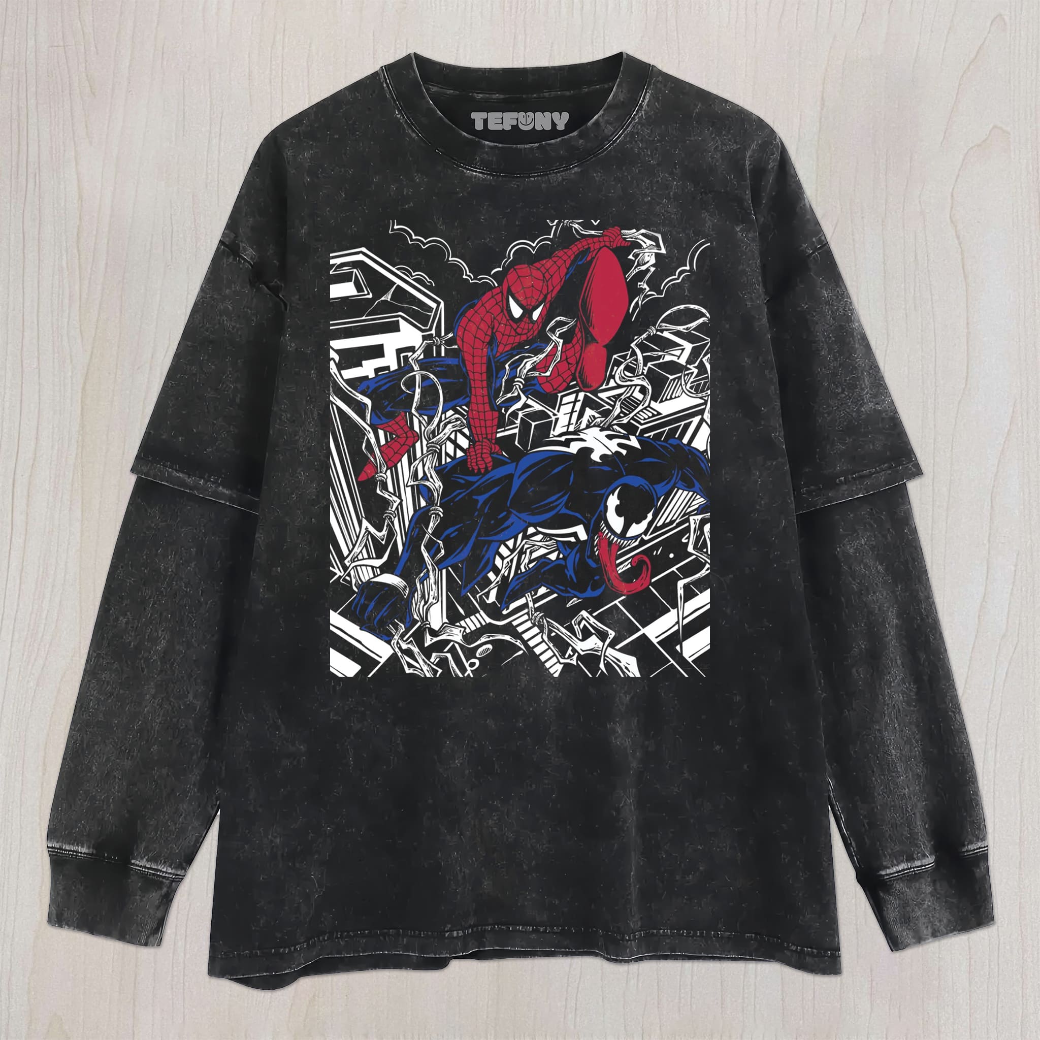 AOP SPIDERMAN VENOM UNISEX TEE, TANK TOP, LAYERED LS, SWEATSHIRT & HOODIE