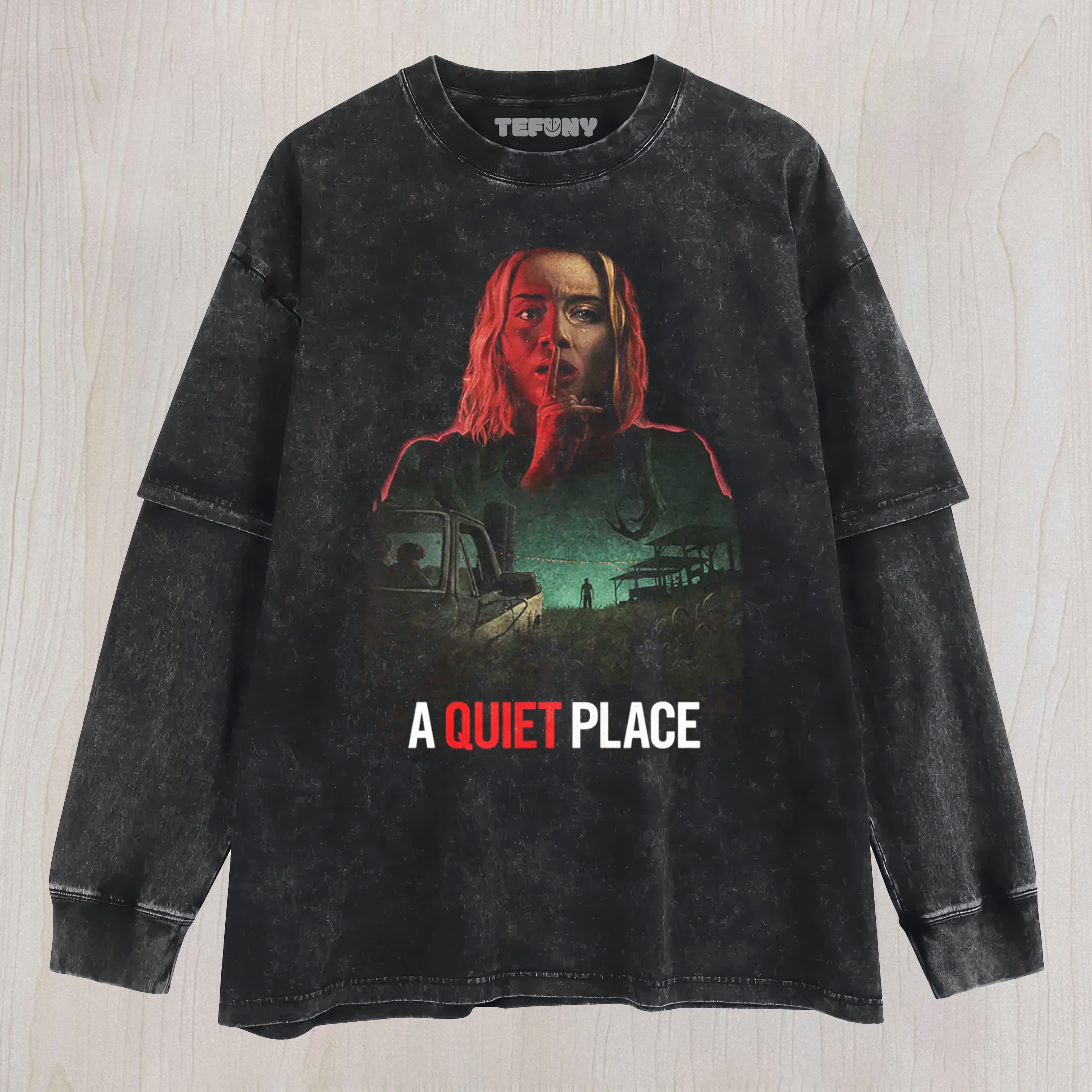 A QUIET PLACE GRAPHIC UNISEX TEE, TANK TOP, LAYERED LS, SWEATSHIRT & HOODIE