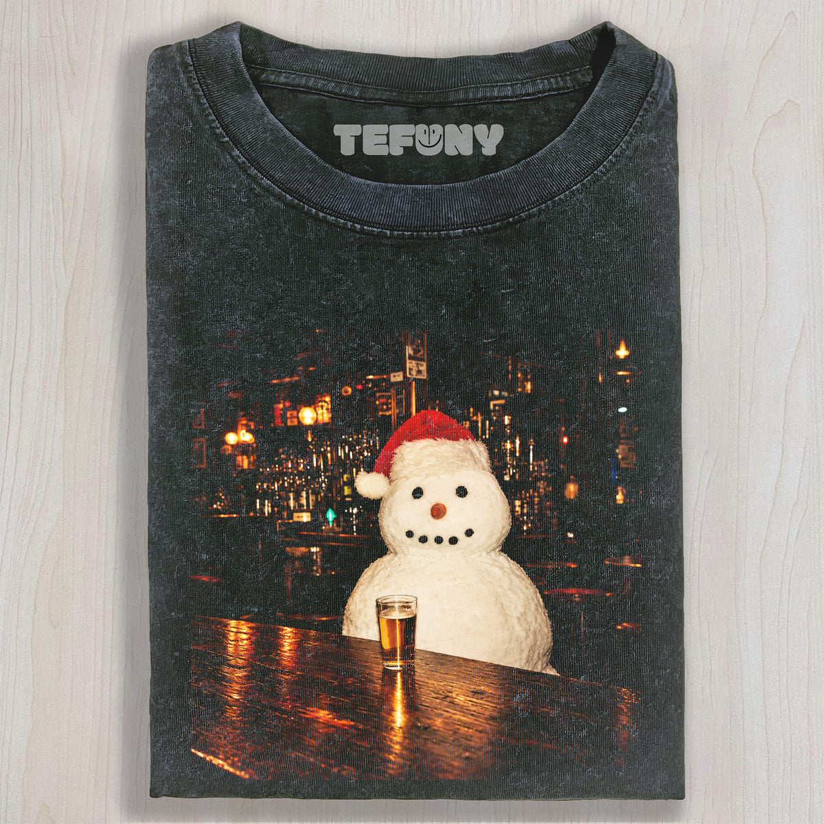 A SNOWMAN DRINKING UNISEX TEE, TANK TOP, LAYERED LS, SWEATSHIRT & HOODIE
