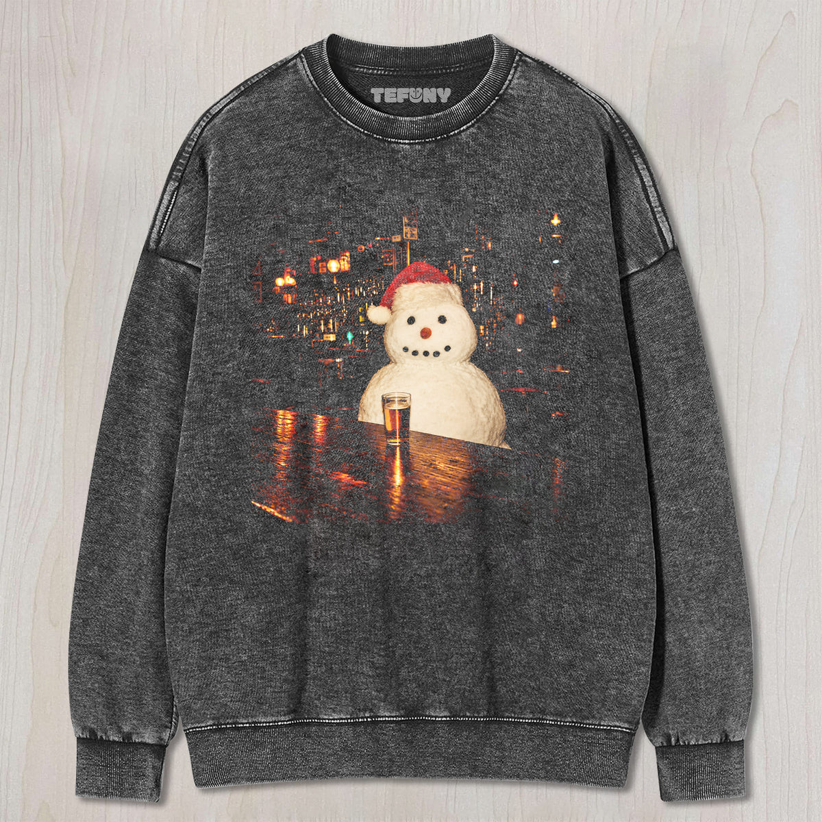 A SNOWMAN DRINKING UNISEX TEE, TANK TOP, LAYERED LS, SWEATSHIRT & HOODIE