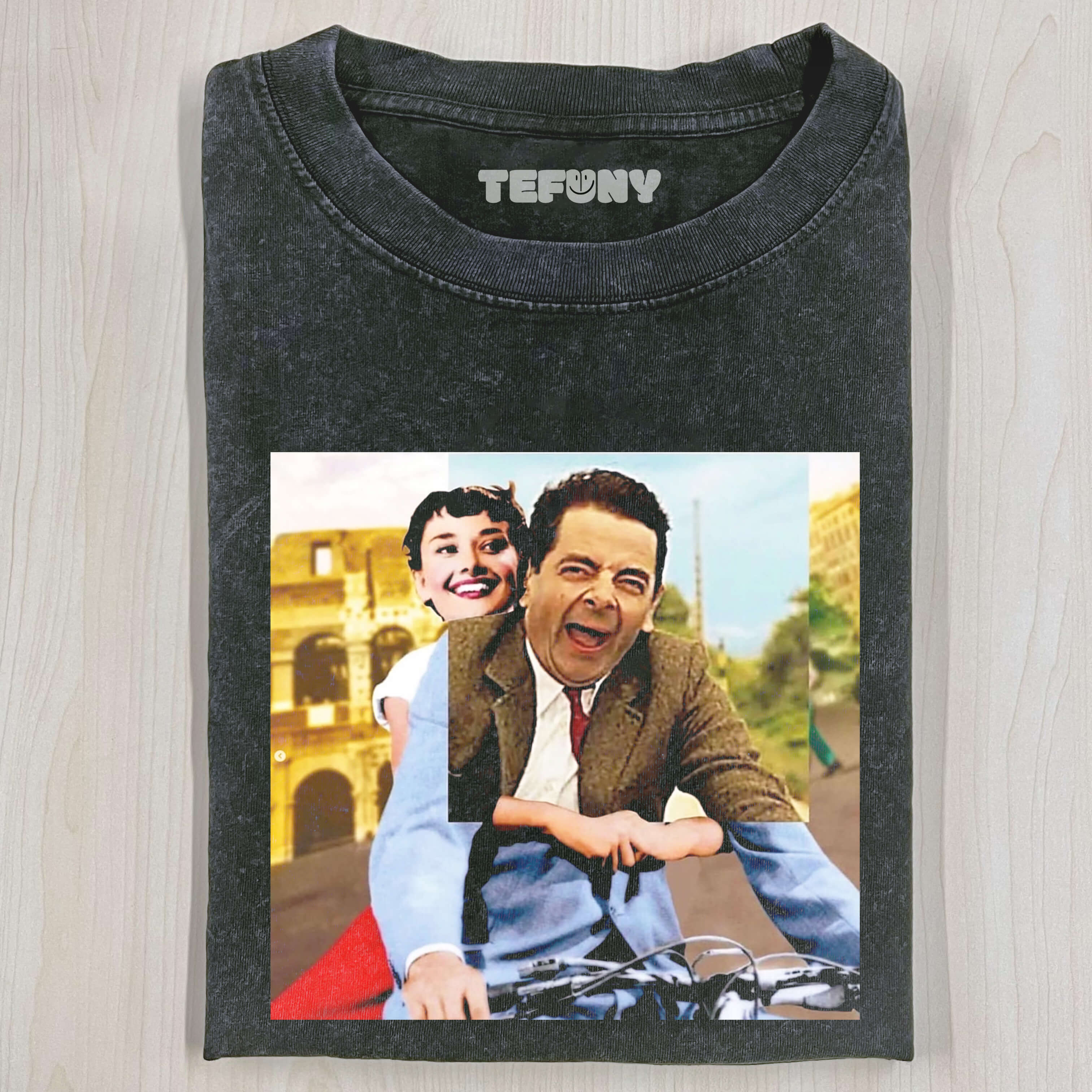 AUDREY_HEPBURN_&_MR._BEAN_T-SHIRT