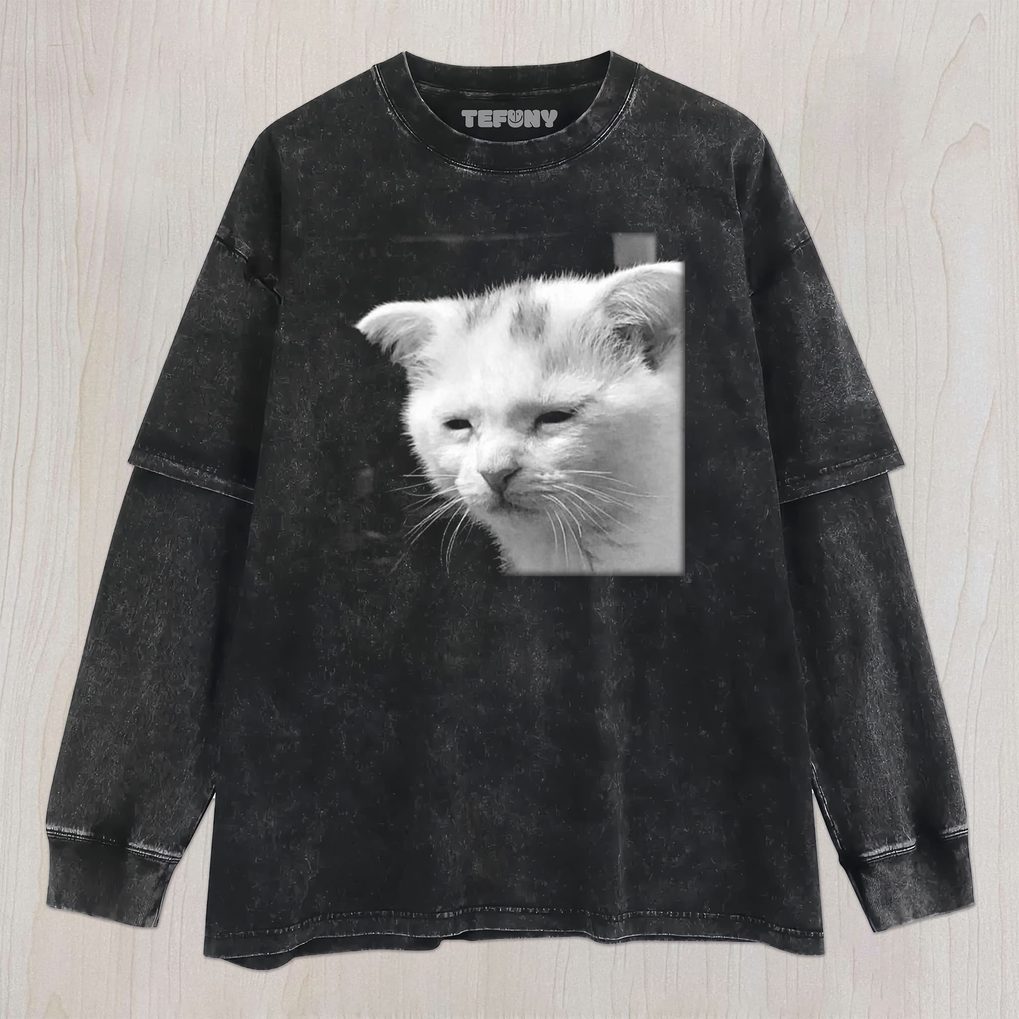 AWAKE FUNNY CAT MEME UNISEX TEE, TANK TOP, LAYERED LS, SWEATSHIRT & HOODIE