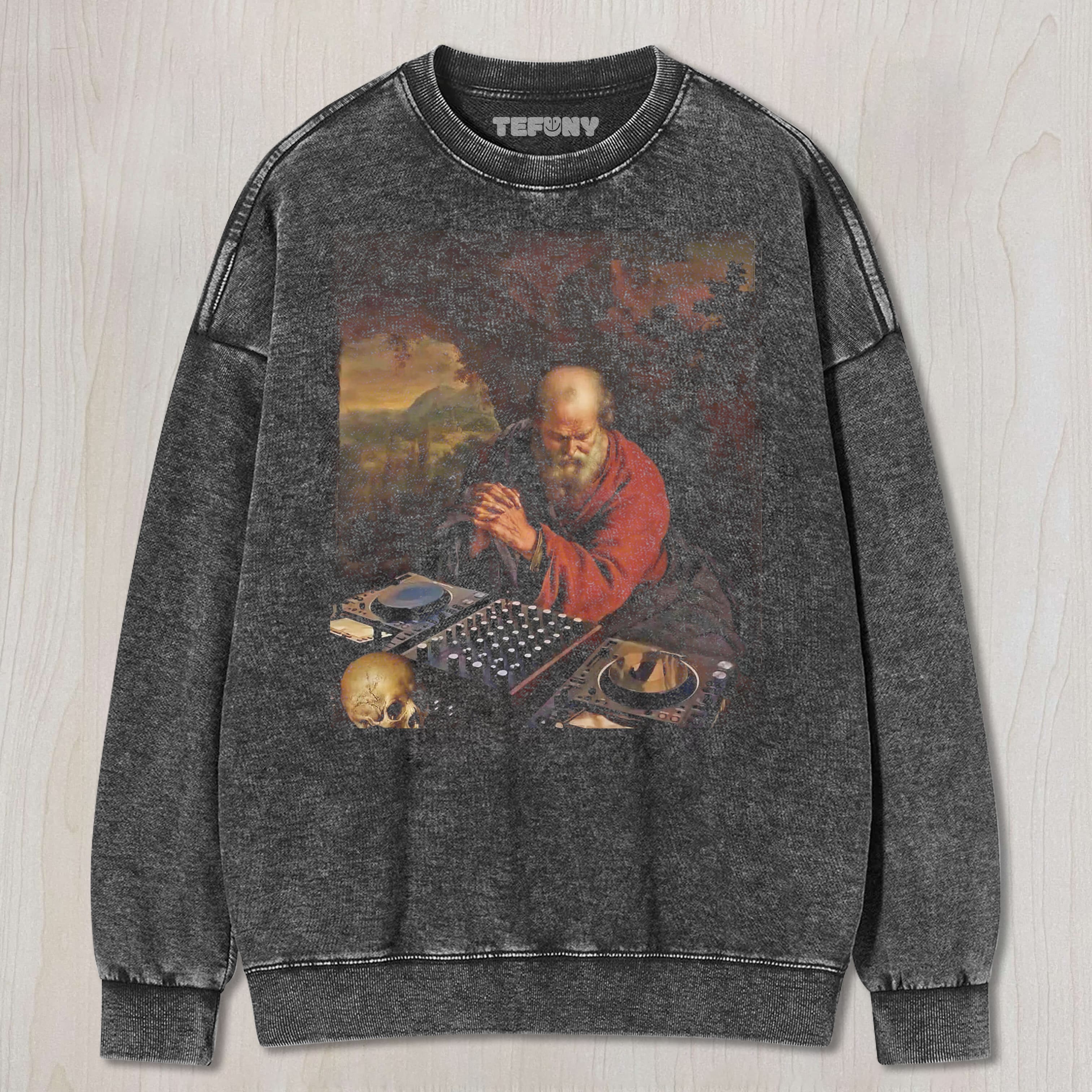 A HERMIT PRAYING IN THE WILDERNESS UNISEX TEE, TANK TOP, LAYERED LS, SWEATSHIRT & HOODIE