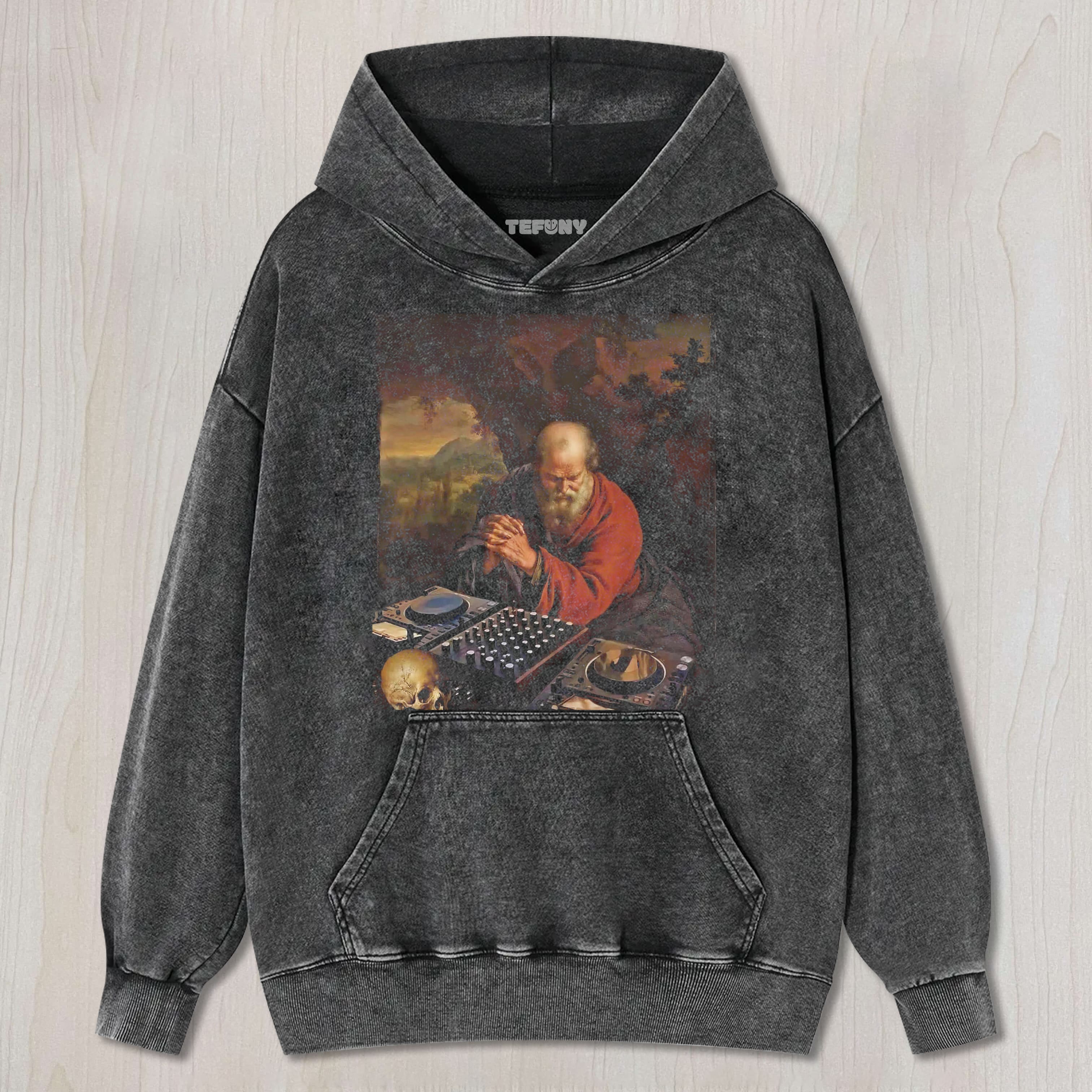 A HERMIT PRAYING IN THE WILDERNESS UNISEX TEE, TANK TOP, LAYERED LS, SWEATSHIRT & HOODIE