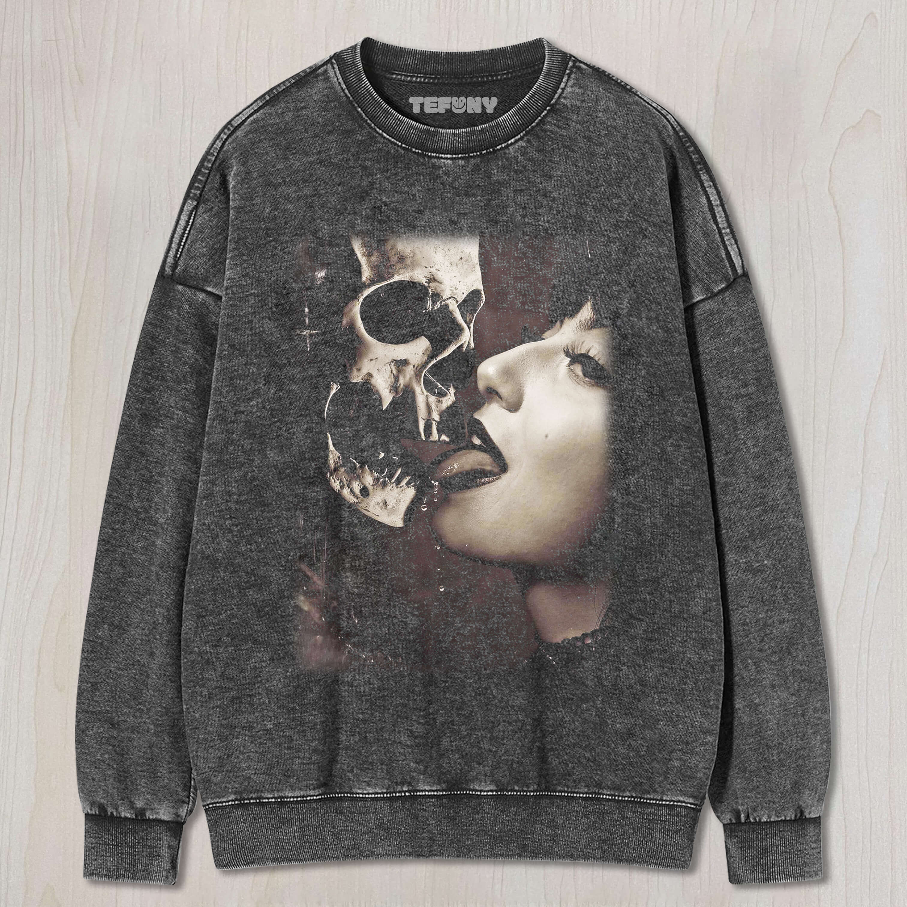 A WOMAN KISSES A SKELETON T-SHIRT & LONG SLEEVES & HOODIES