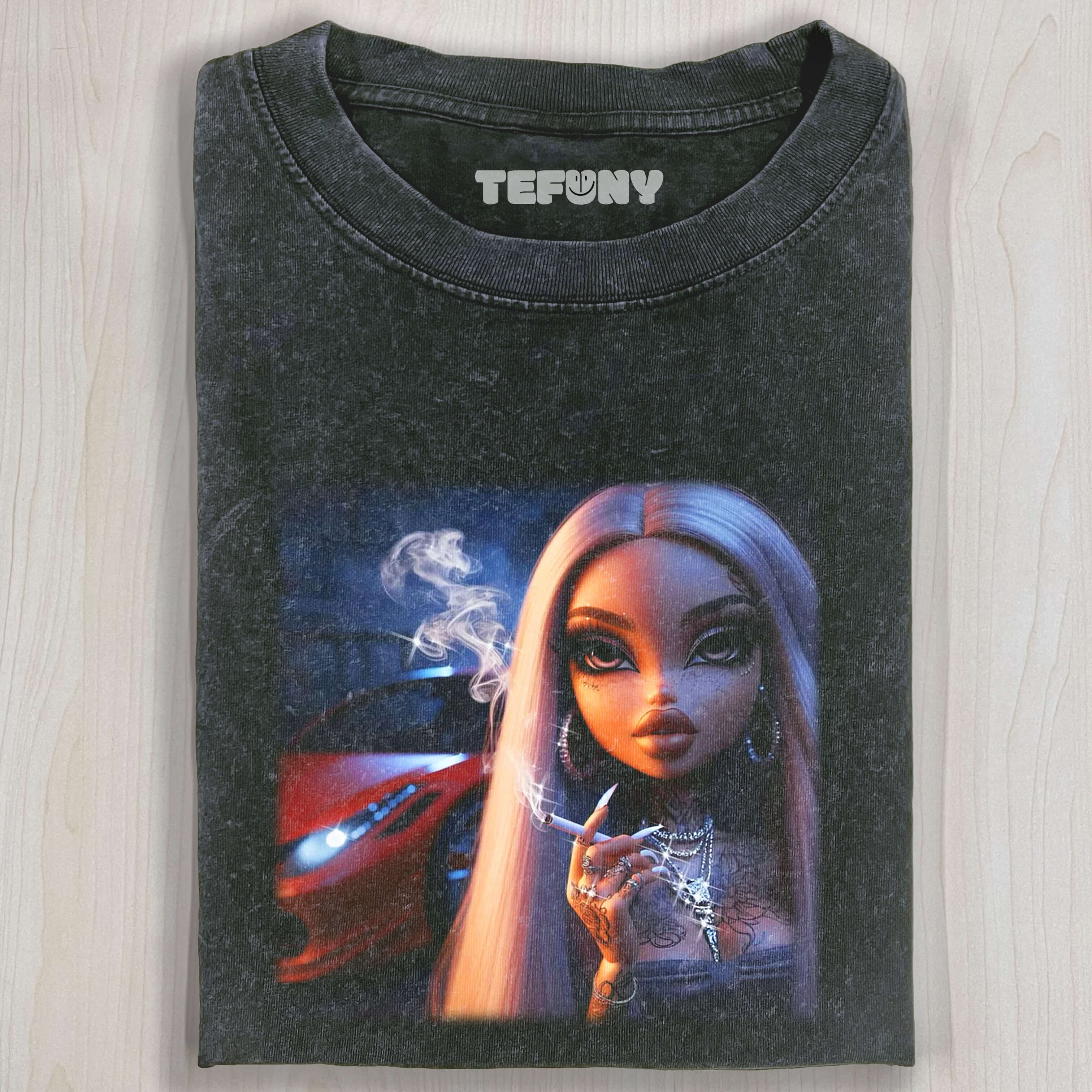 B-SMOKING DOLL T-SHIRT