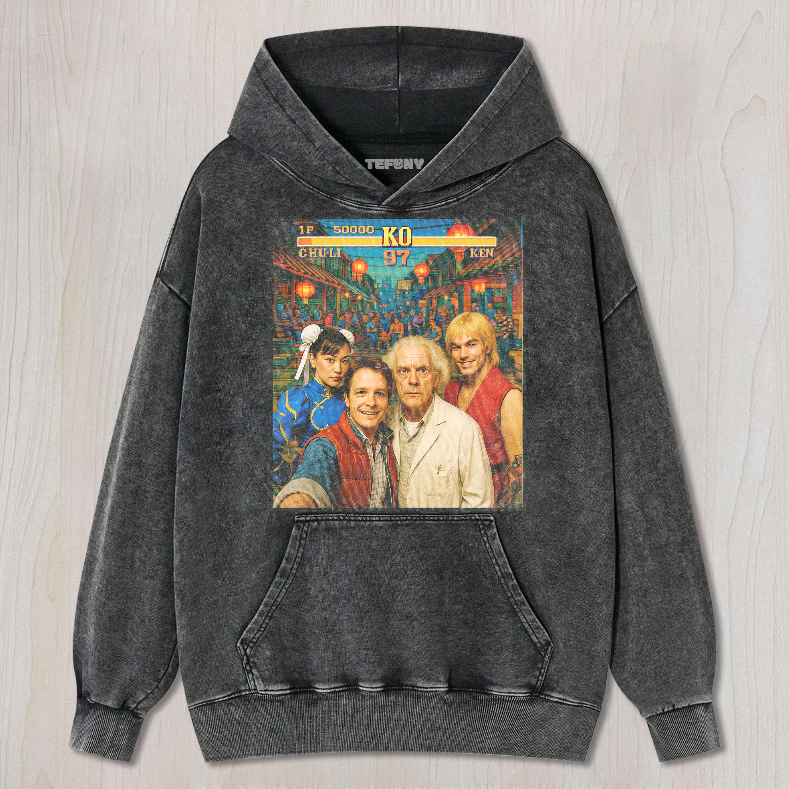 BACK TO THE FUTURE & STREET FIGHTER T-SHIRT