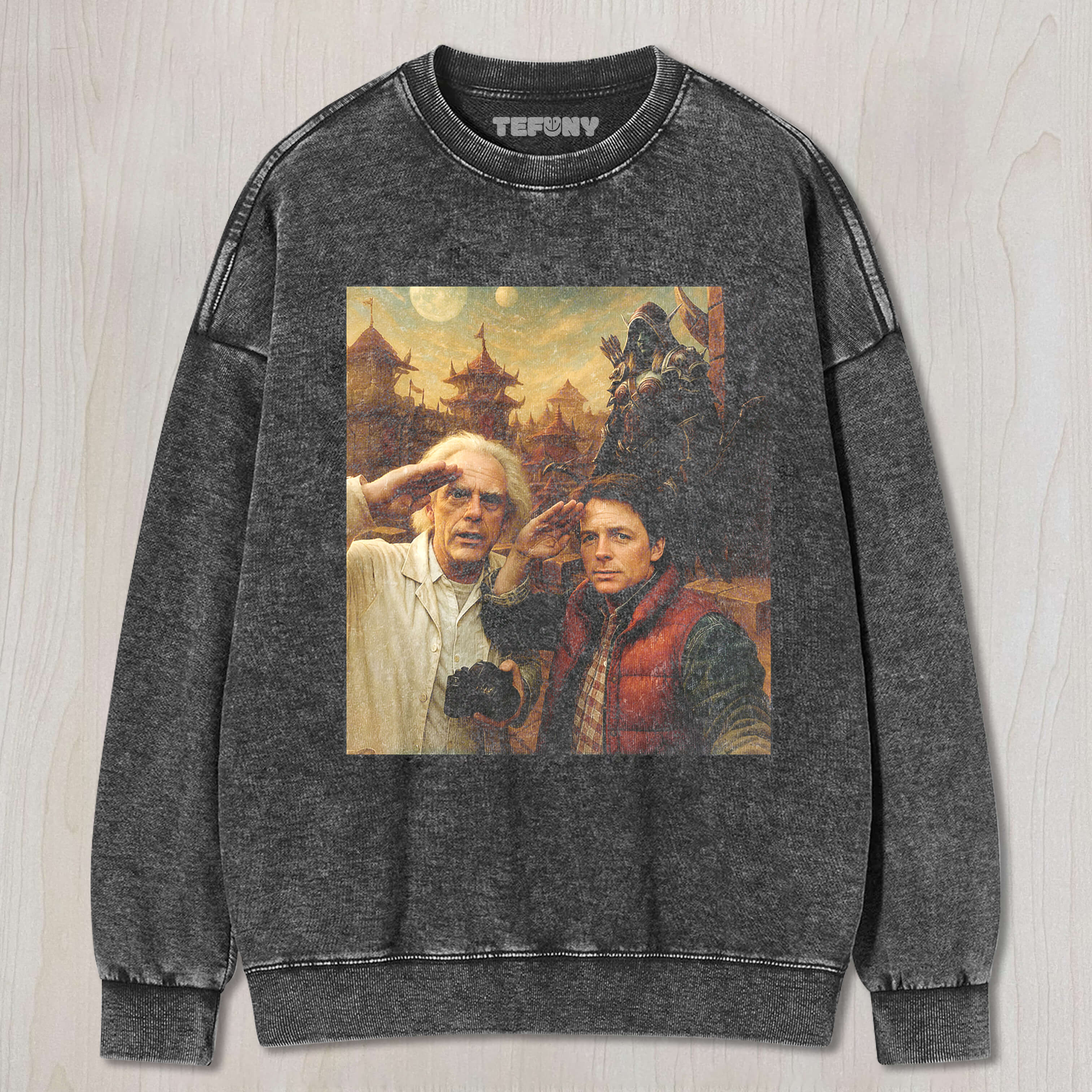 BACK TO THE FUTURE & WORLD OF WARCRAFT T-SHIRT