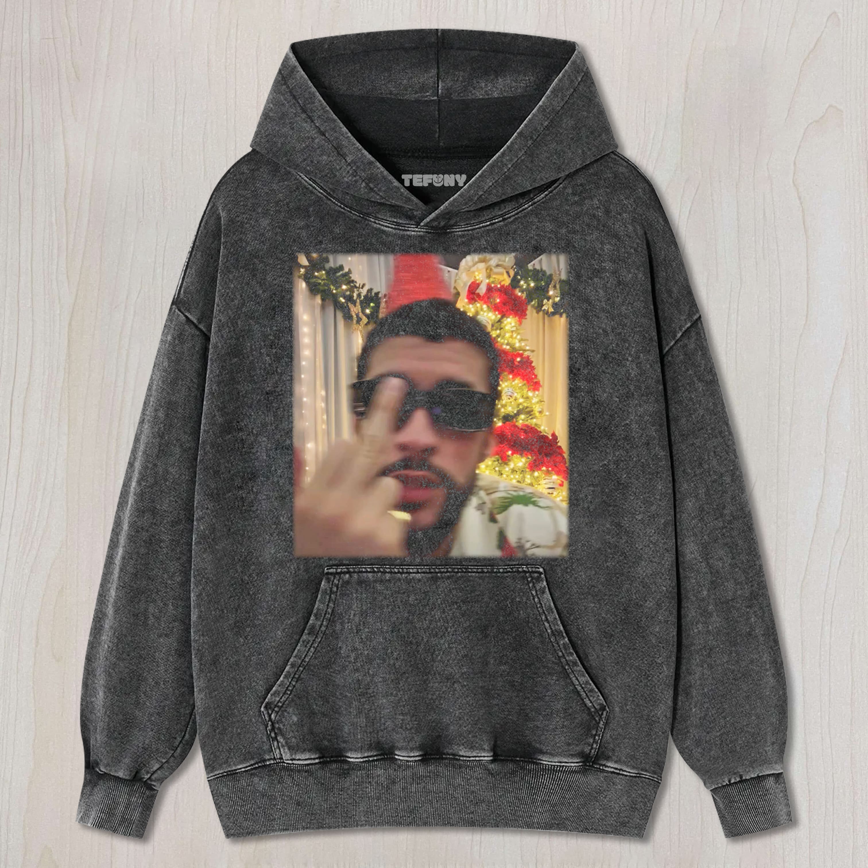 BAD BUNNY FUNNY MIDDLE FINGER TEE & SWEAT & HOOD