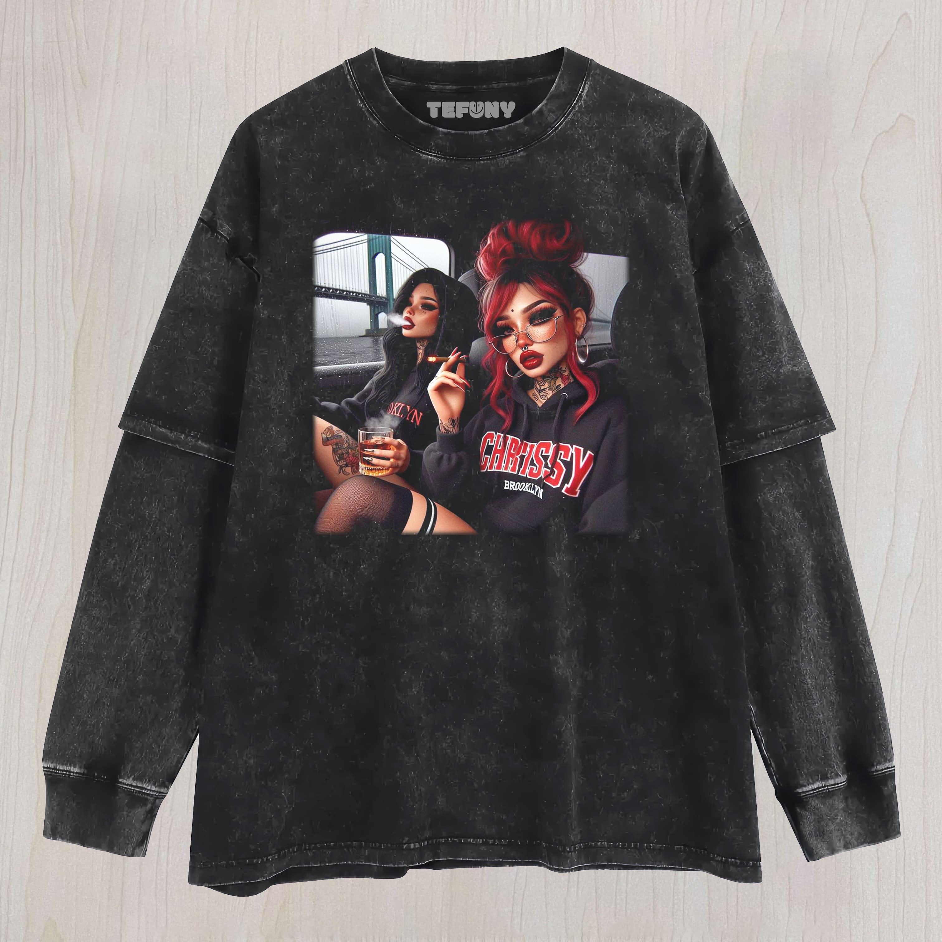 BAD GIRLS LAYERED LONG SLEEVE