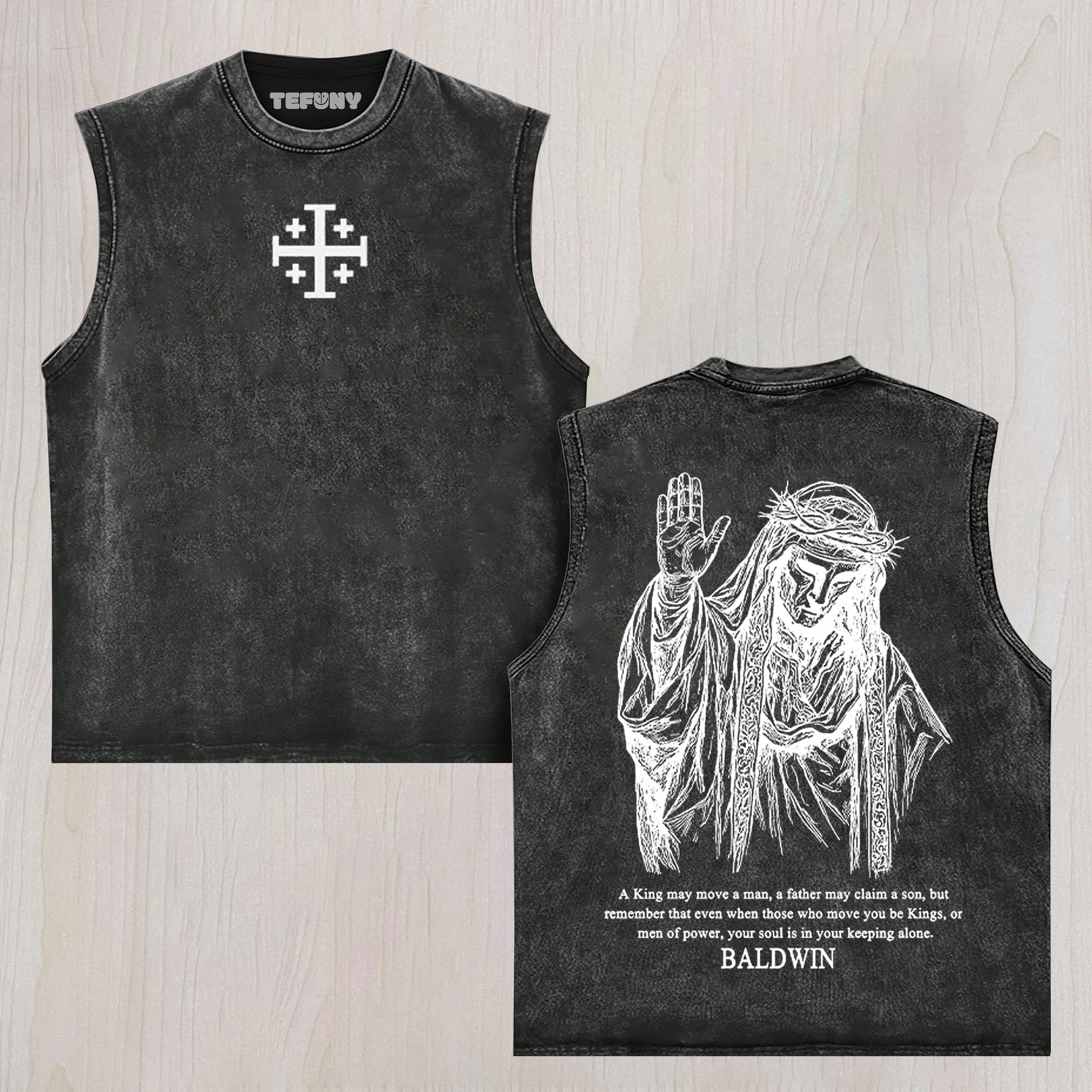 BALDWIN IV NEVER GAVE IN TO ILLNESS TANK TOP