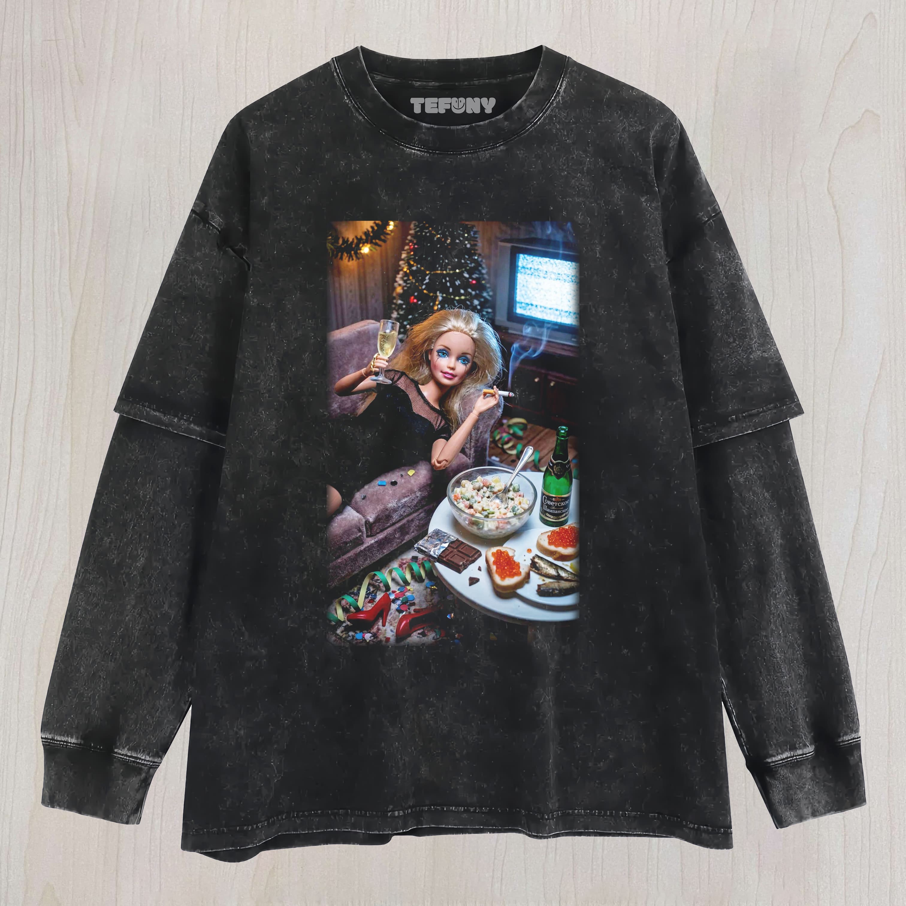 BARBIE MEME F LAYERED LONG SLEEVE