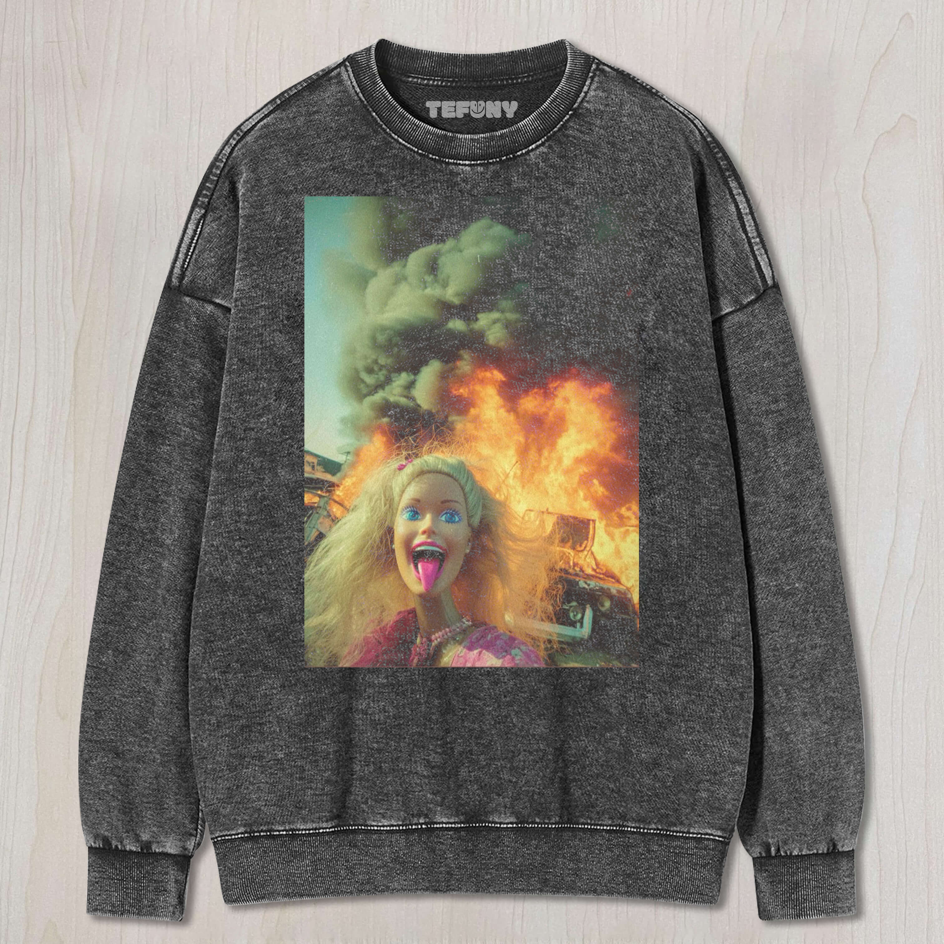 BARBIE EXPLODING CAR TEE & SWEAT & HOOD