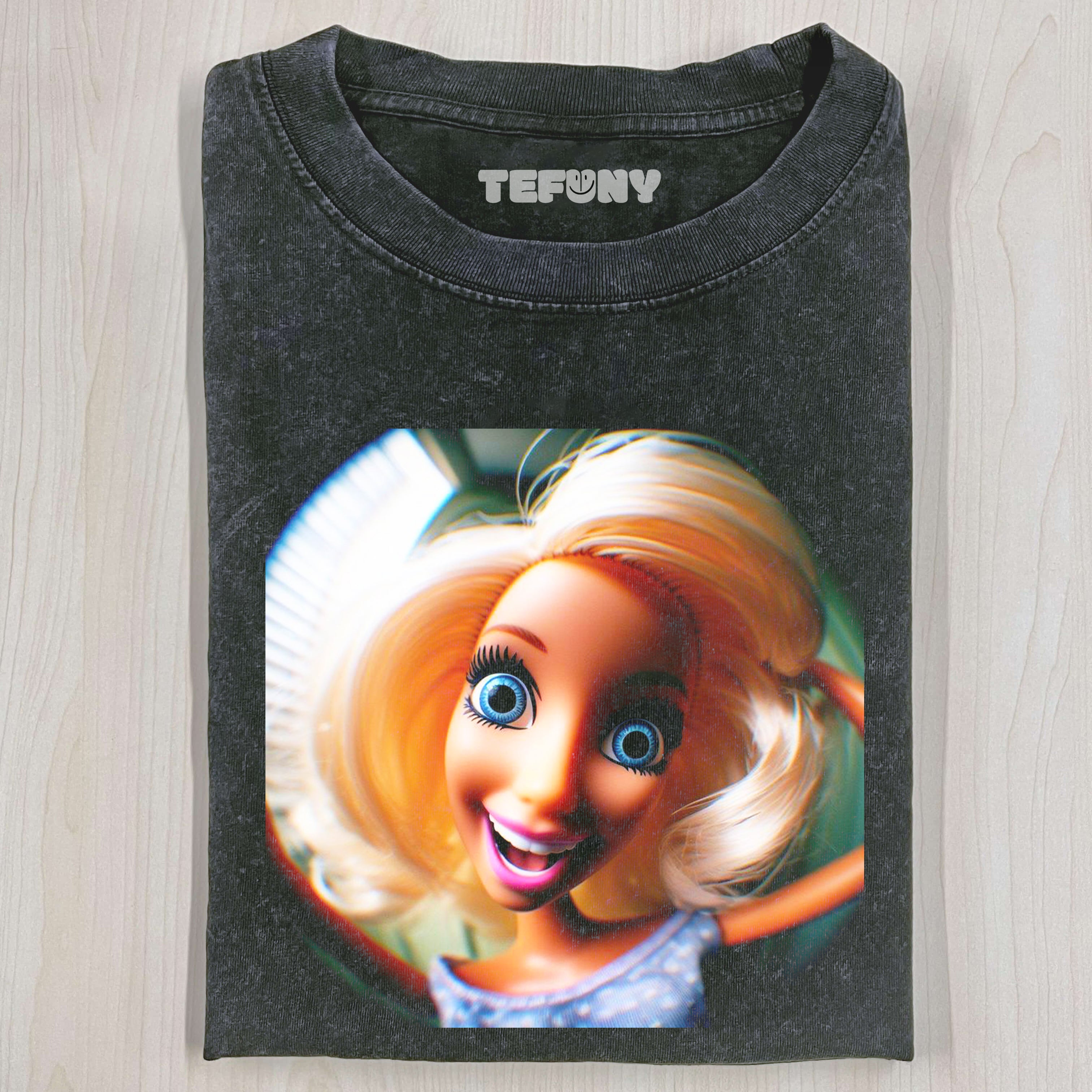 BARBIE PRINCESS THROUGH FISHEYE LENS T-SHIRT