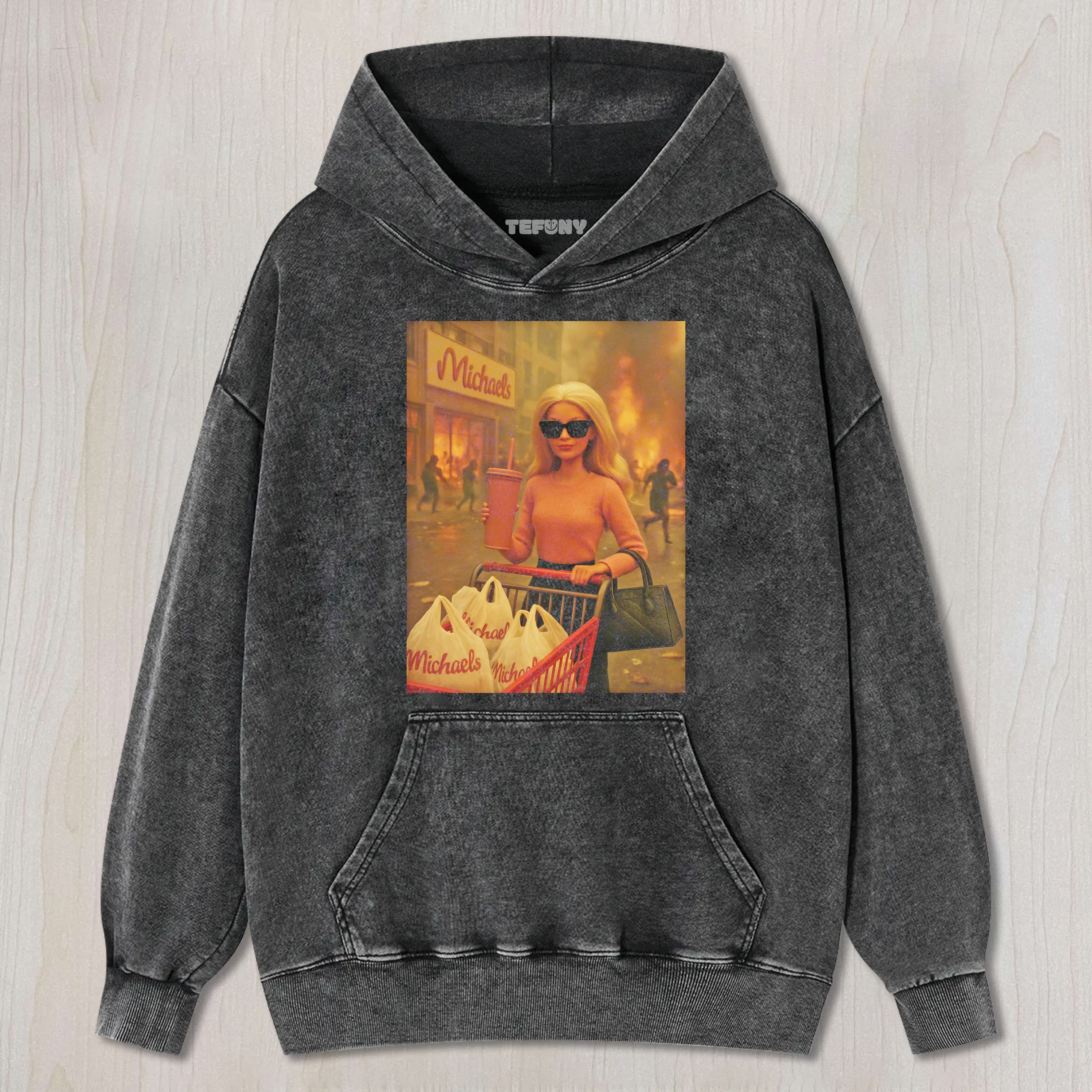 BARBIE SHOPPING DURING WARTIME T-SHIRT & LONG SLEEVES & HOODIES