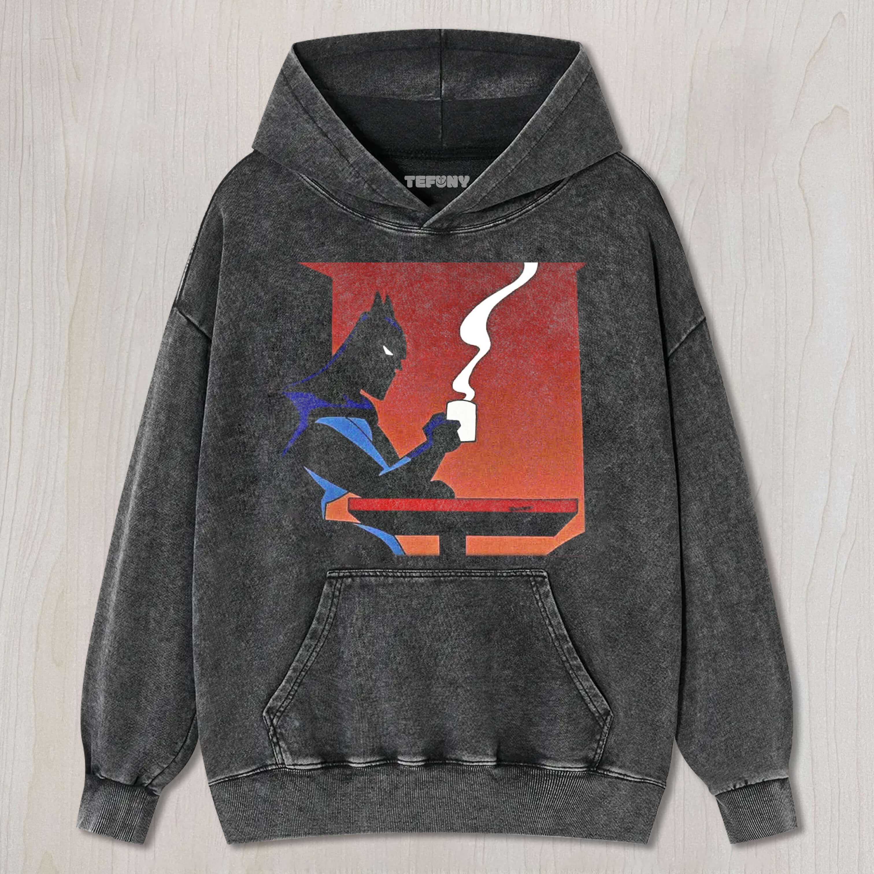 BATMAN DRINKING COFFEE TEE & SWEAT & HOOD