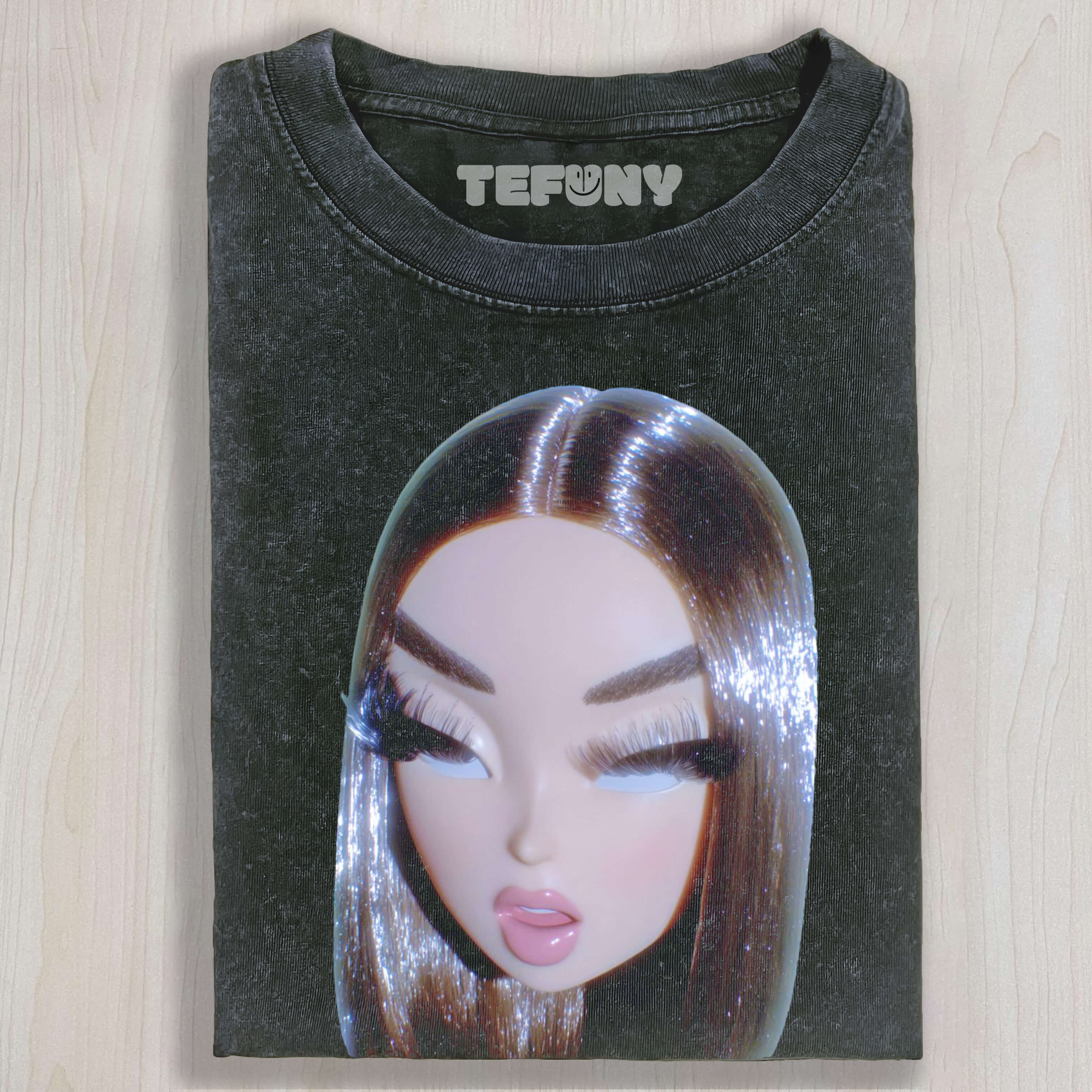 BIG-EYED DOLL ROLLS ITS EYES T-SHIRT & LONG SLEEVES & HOODIES