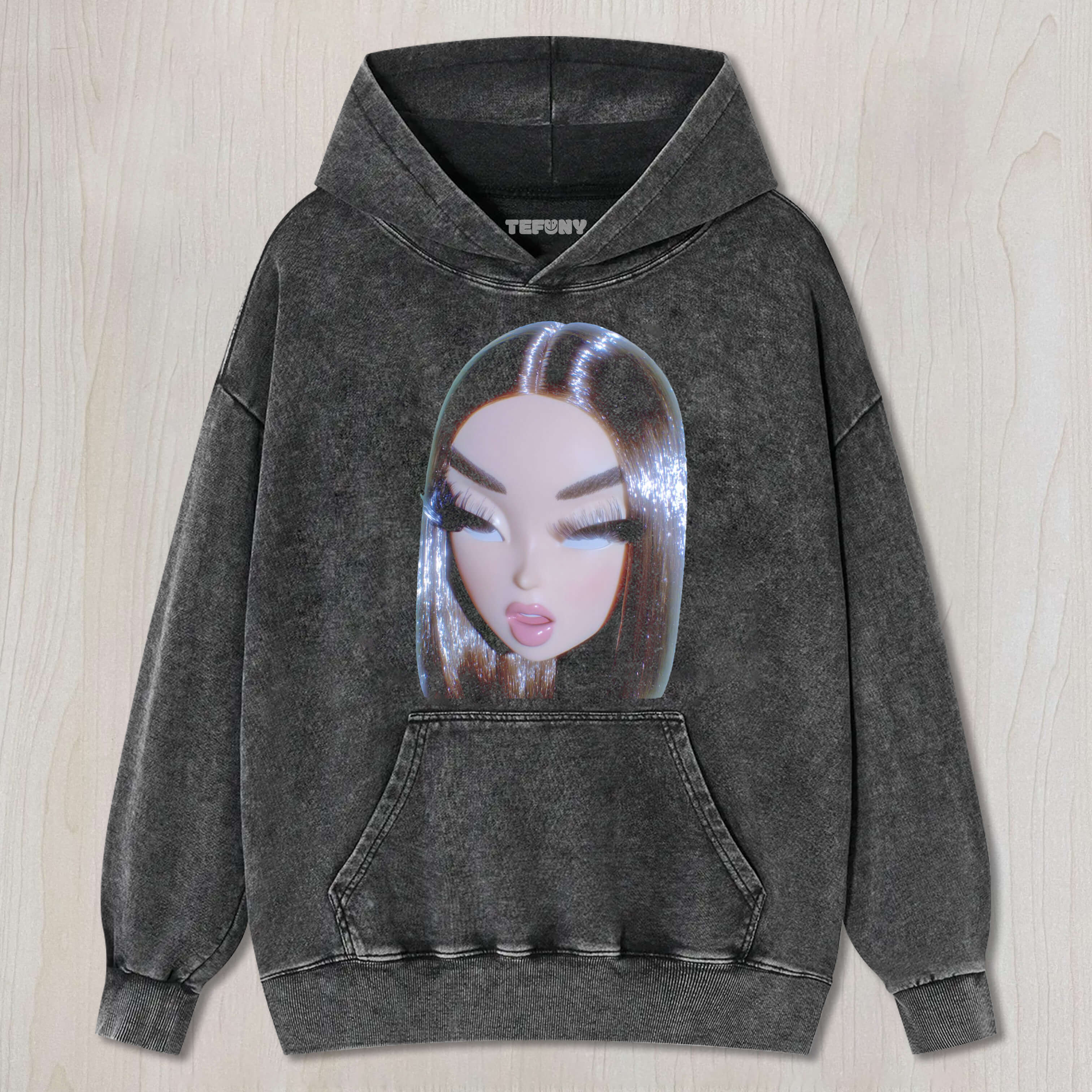 BIG-EYED DOLL ROLLS ITS EYES T-SHIRT & LONG SLEEVES & HOODIES