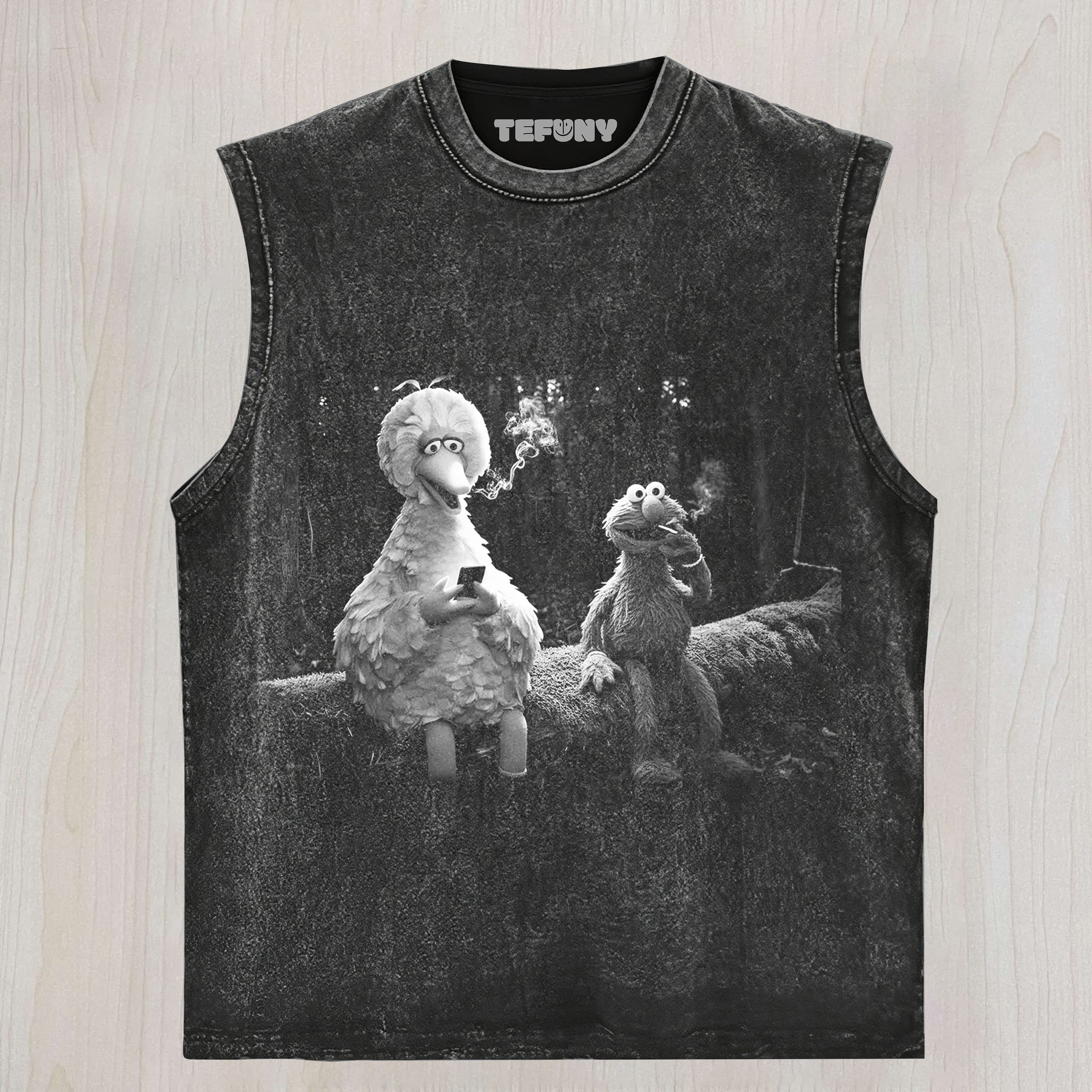 BIG BIRD ELMO MEME TANK TOP