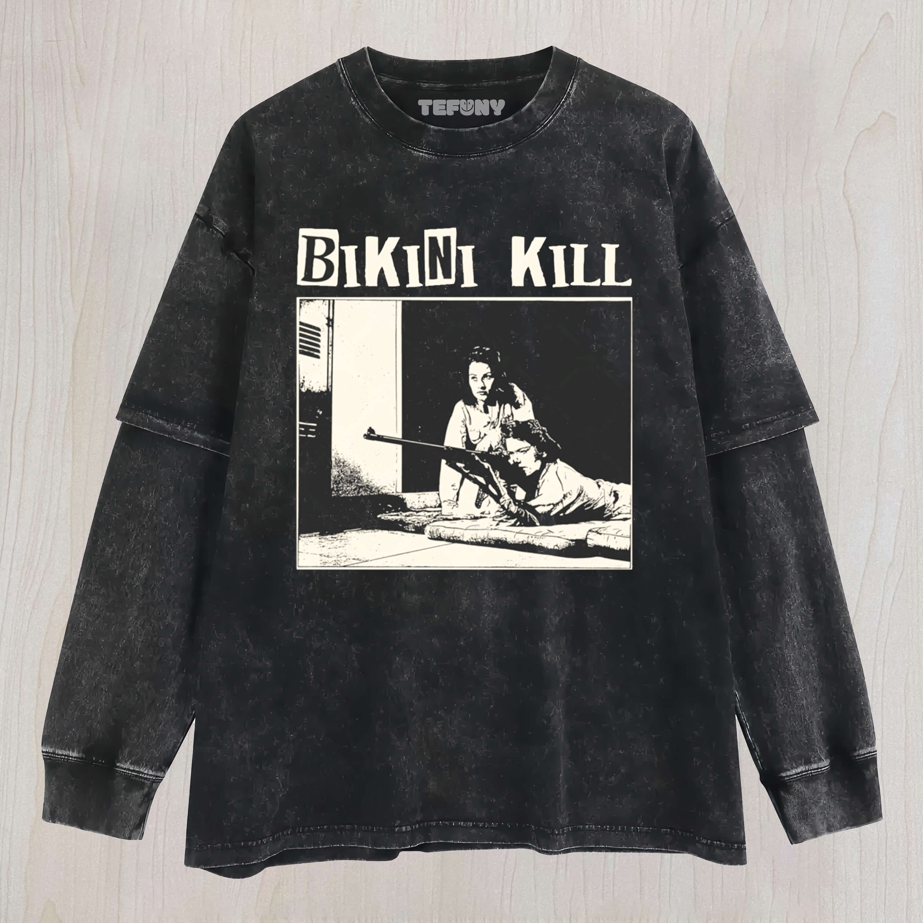 BIKINI KILL PUNK LAYERED LONG SLEEVE