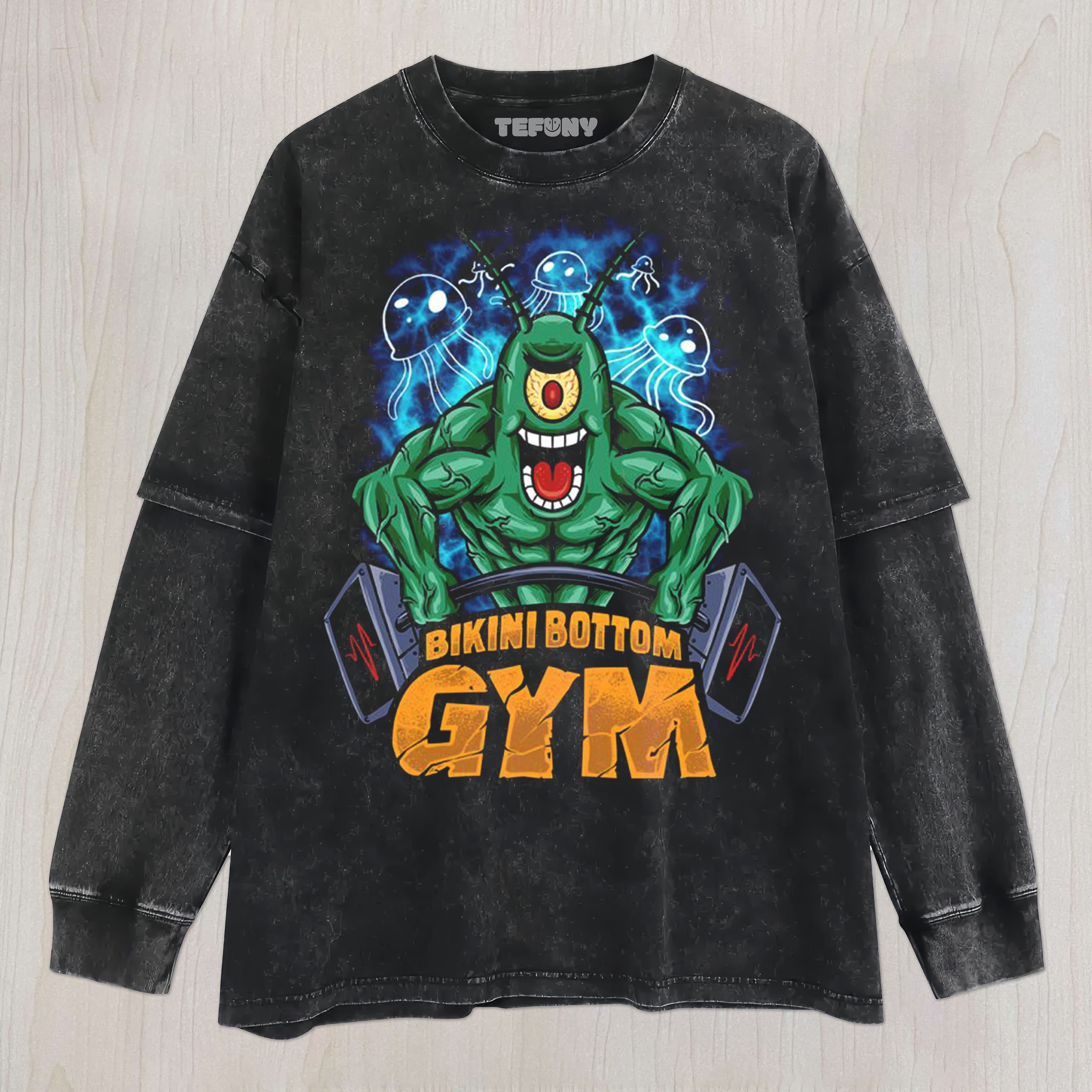 BIKINI BOTTOM GYM V2 UNISEX TEE, TANK TOP, LAYERED LS, SWEATSHIRT & HOODIE